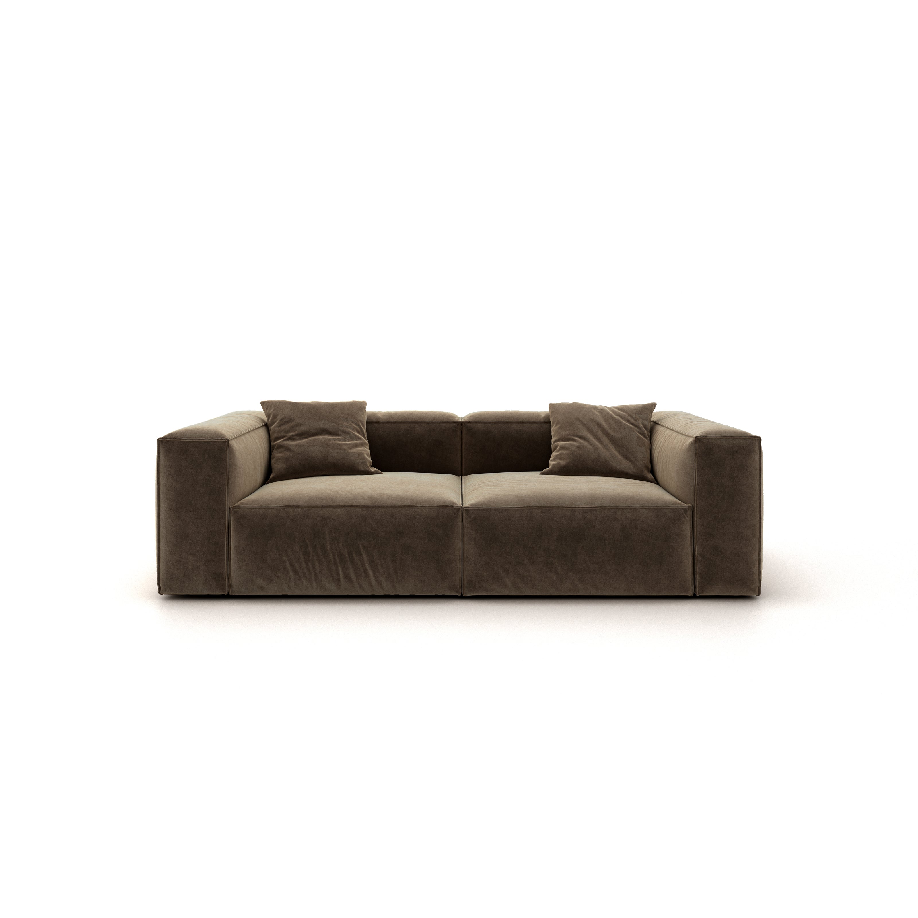 Eleanor Modular Sofa – Velvet Collection – Mocha
