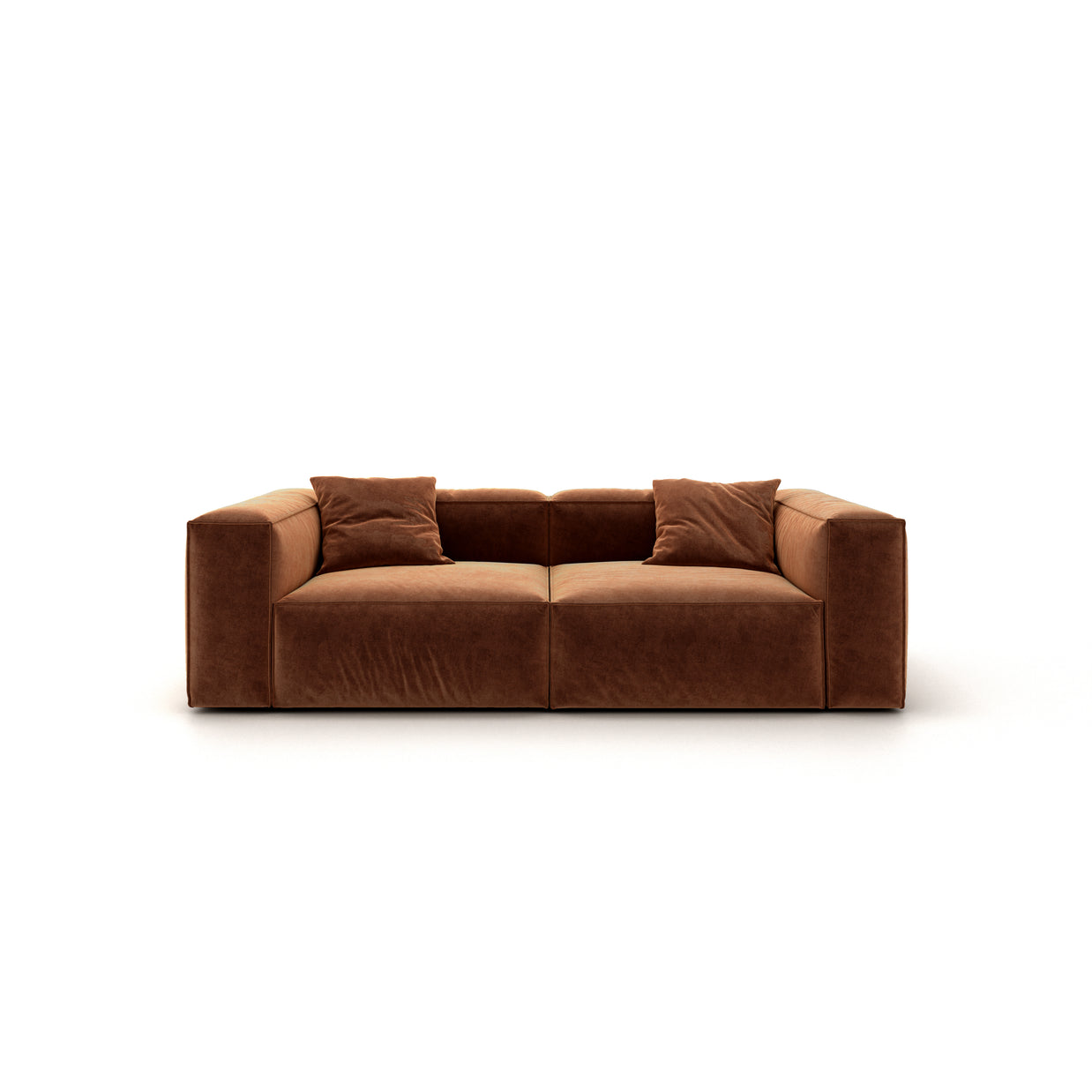 Eleanor Modular Sofa – Velvet Collection – Copper