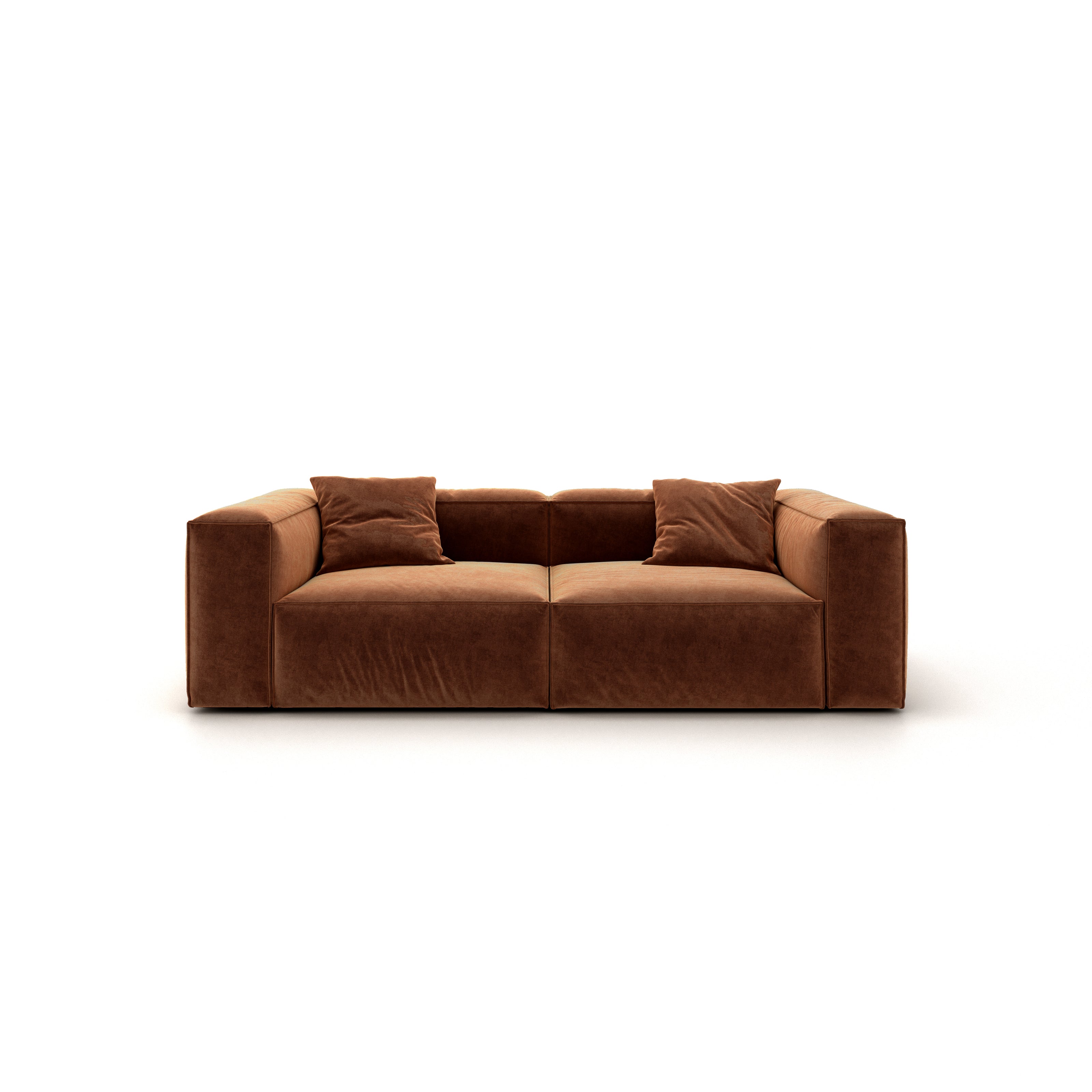 Eleanor Modular Sofa – Velvet Collection – Copper