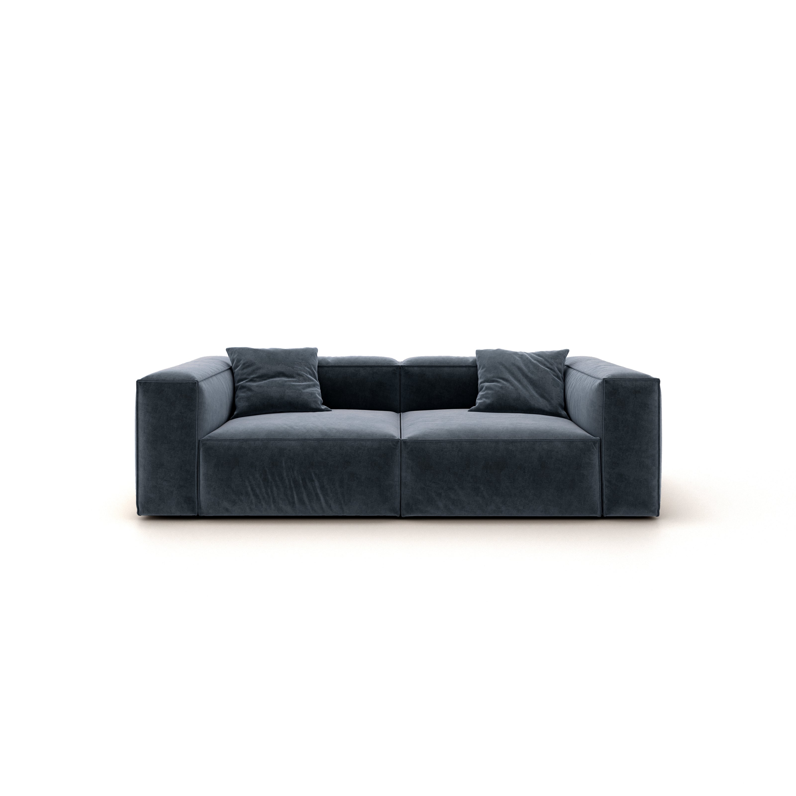 Eleanor Modular Sofa – Velvet Collection – Oxford Blue