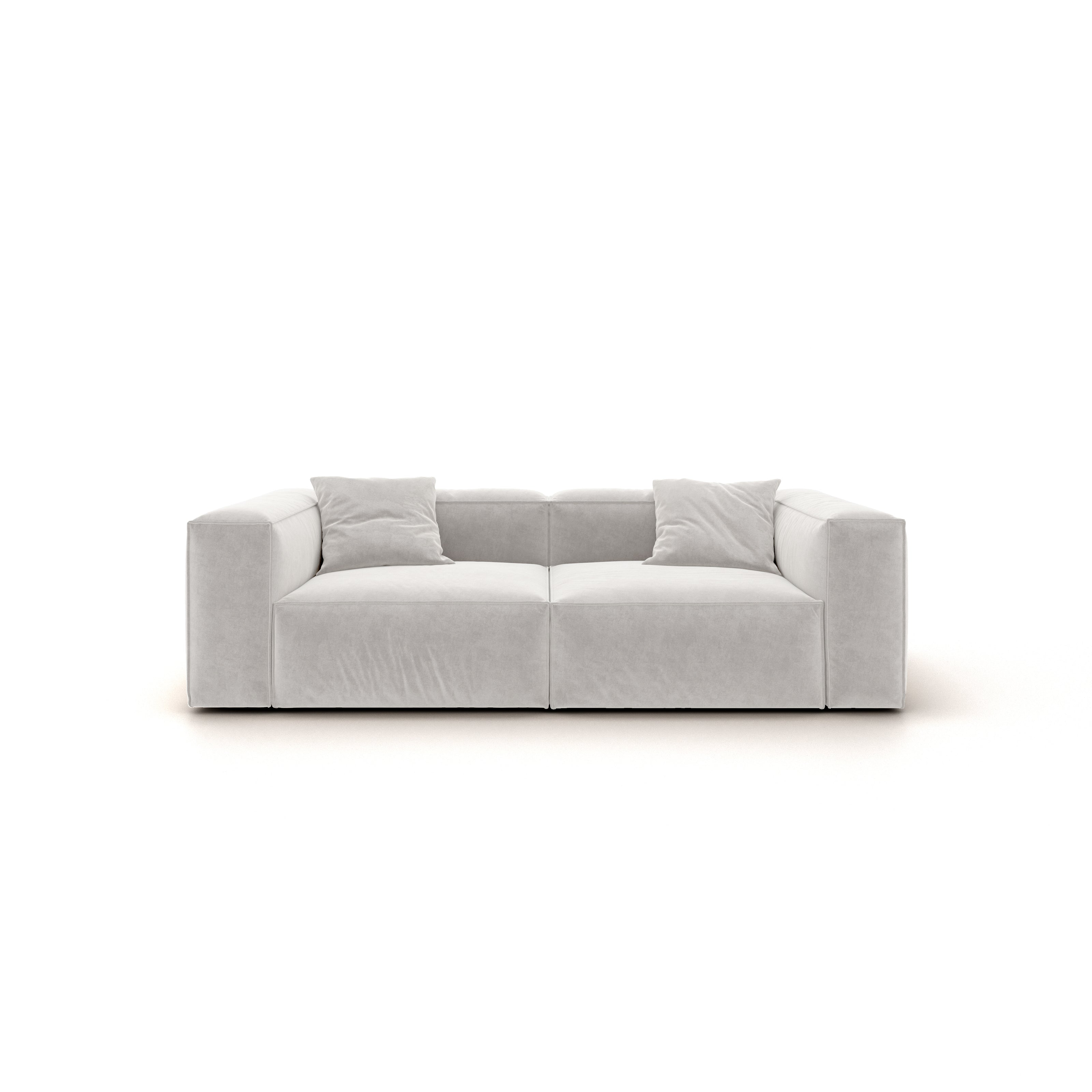 Eleanor Modular Sofa – Velvet Collection – Pearl