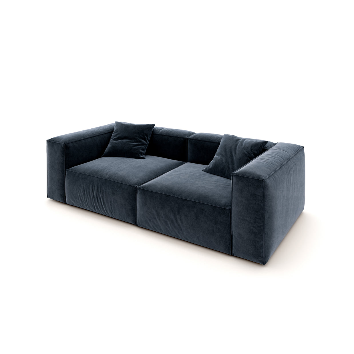 Eleanor Modular Sofa – Velvet Collection – Oxford Blue