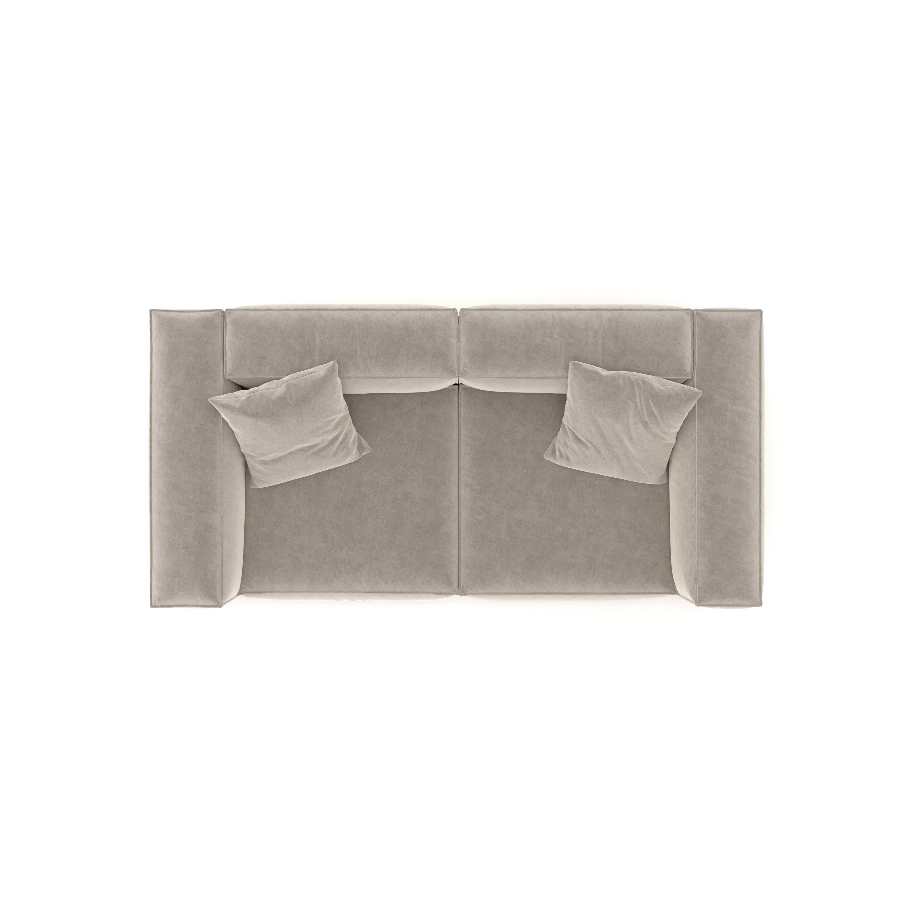 Eleanor Modular Sofa – Velvet Collection – Alabaster