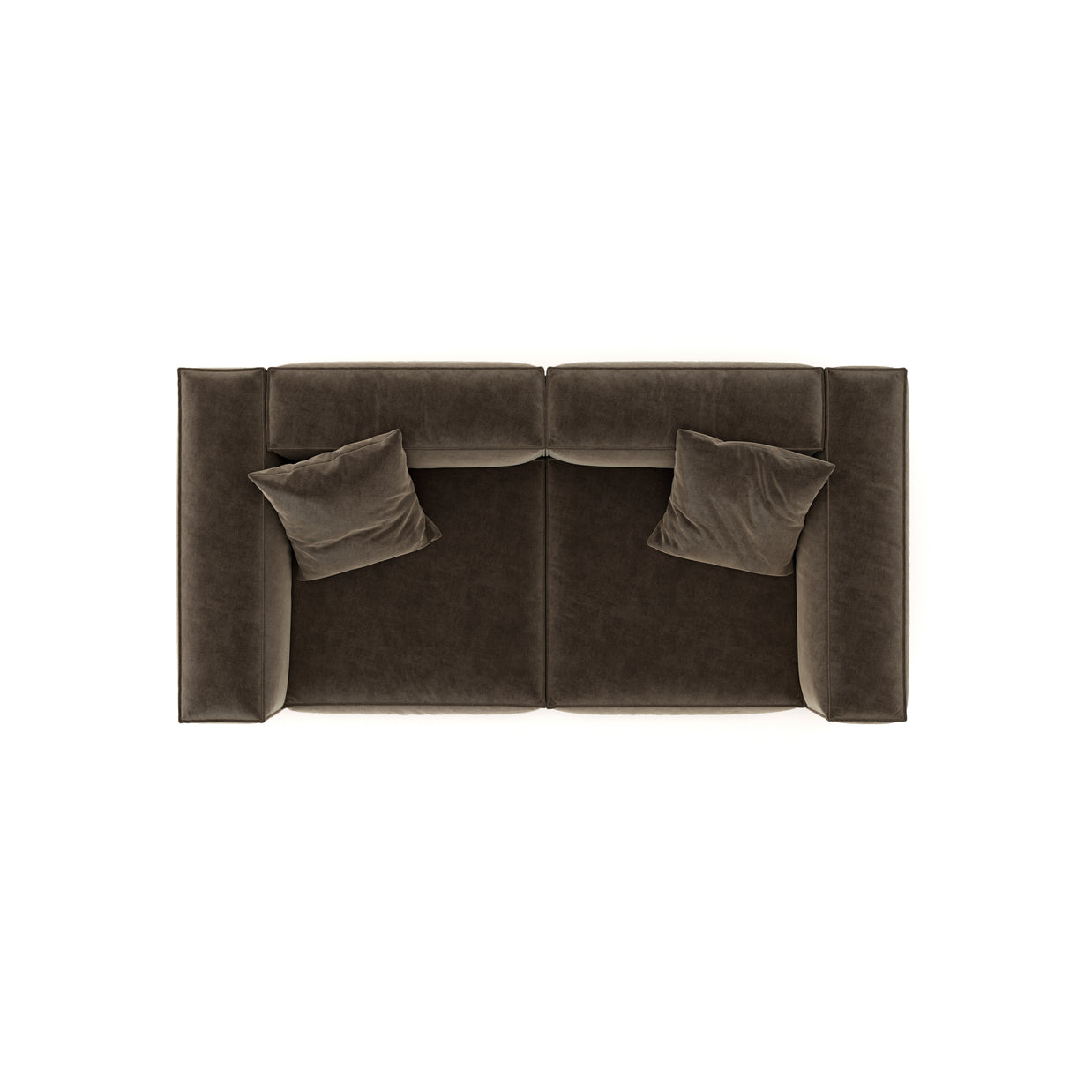 Eleanor Modular Sofa – Velvet Collection – Mocha