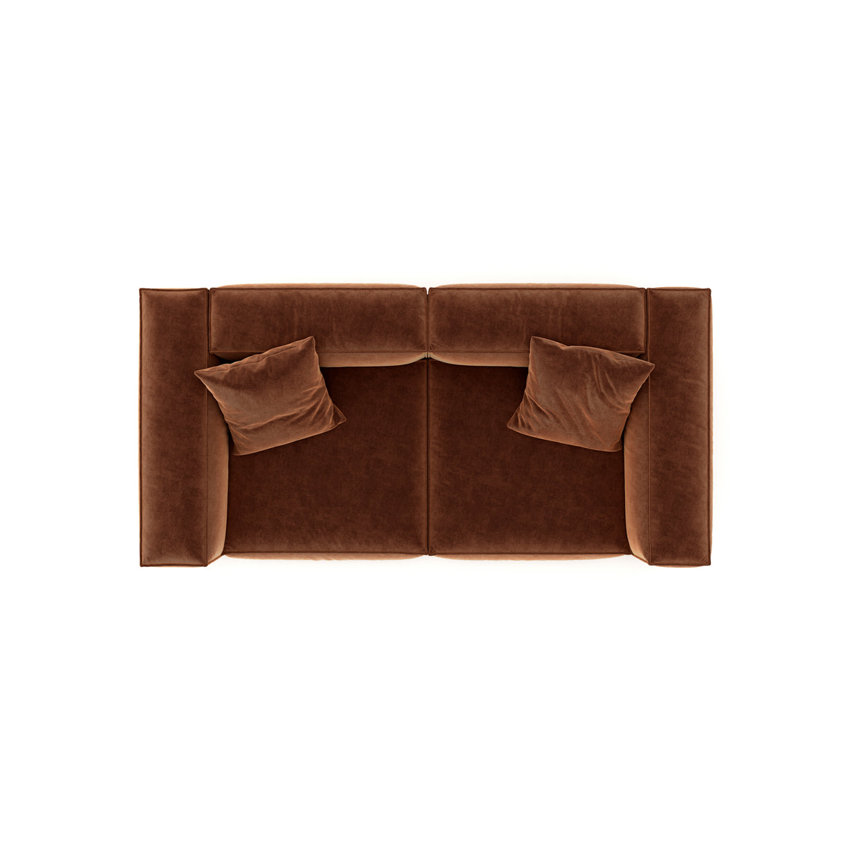 Eleanor Modular Sofa – Velvet Collection – Copper