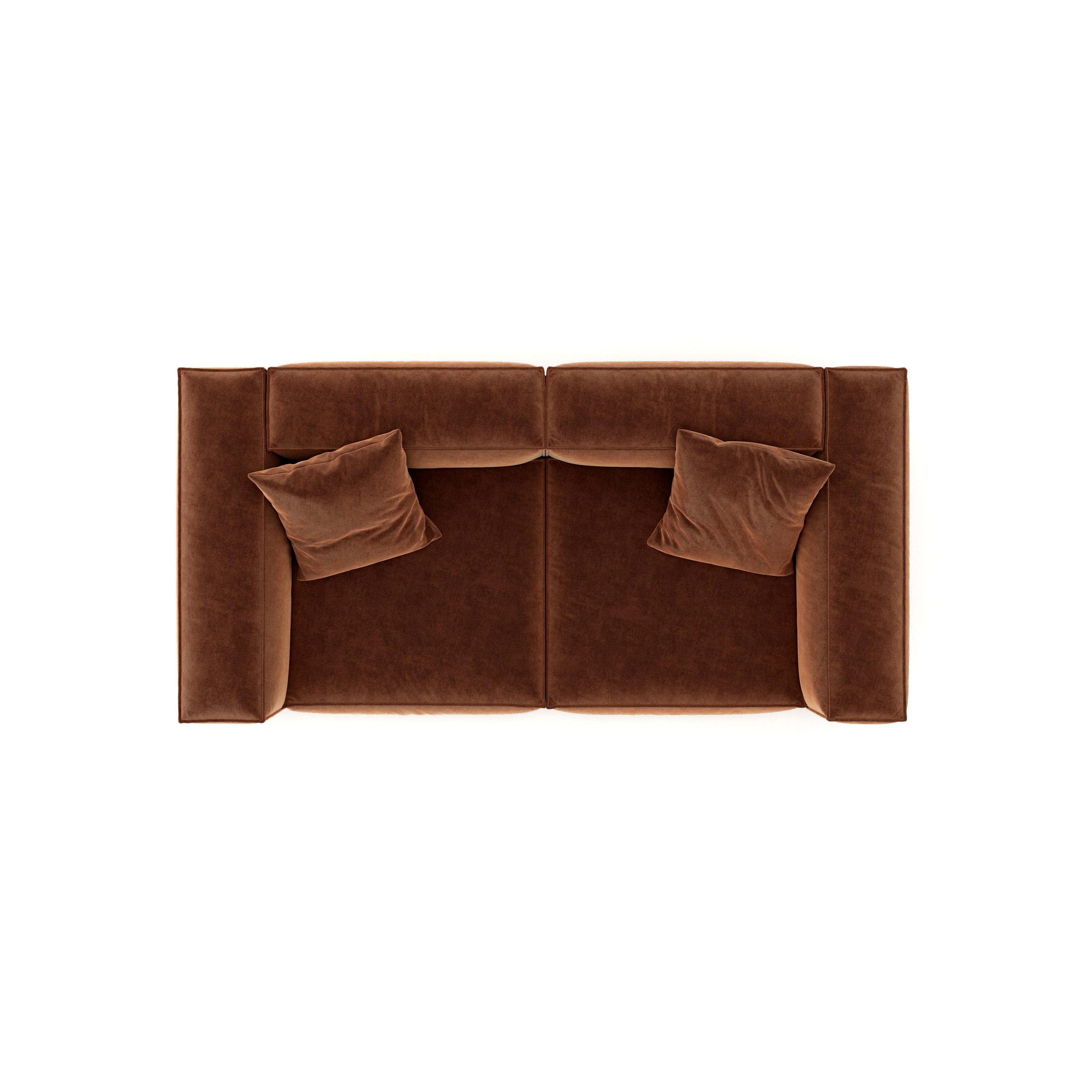 Eleanor Modular Sofa – Velvet Collection – Copper