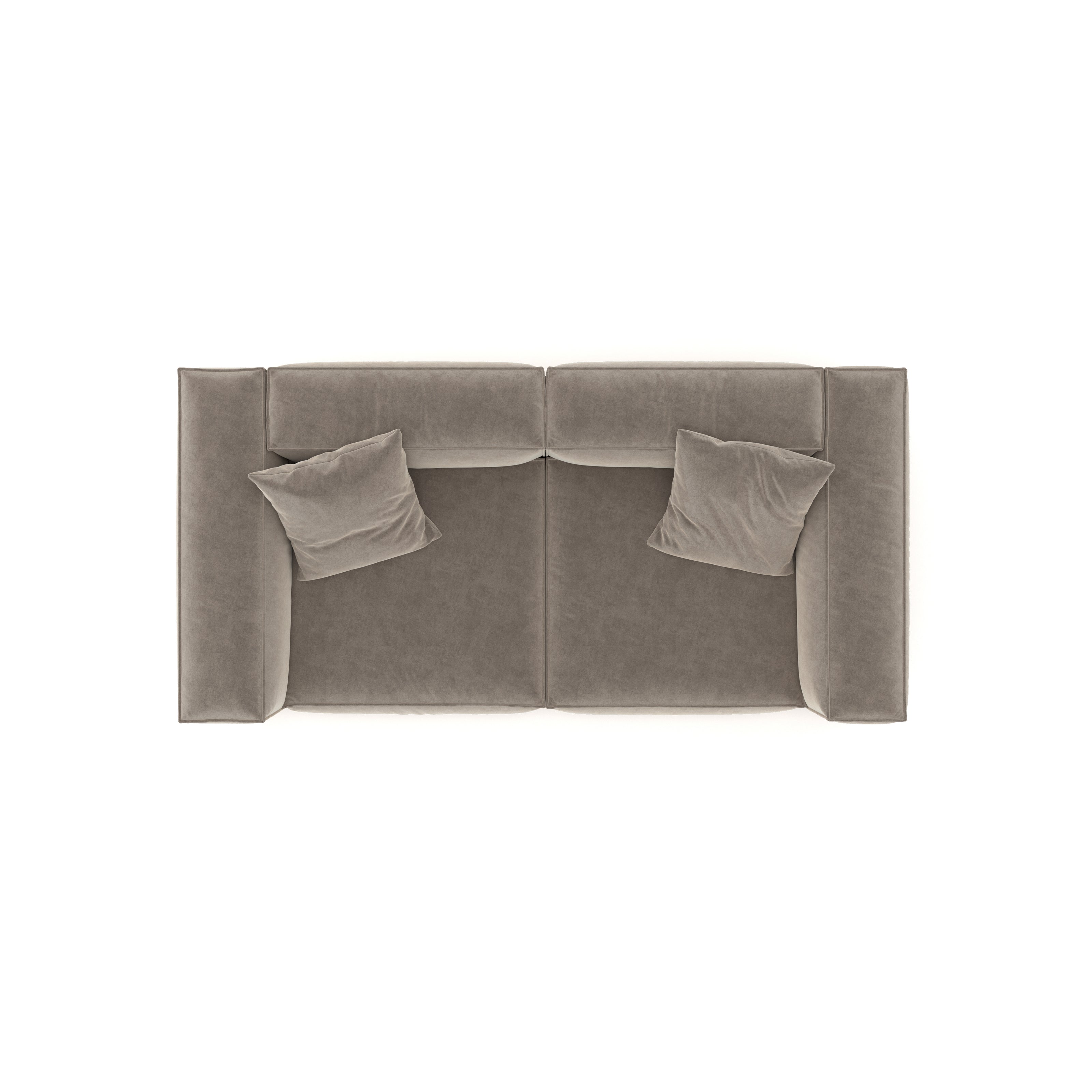 Eleanor Modular Sofa – Velvet Collection – Champagne