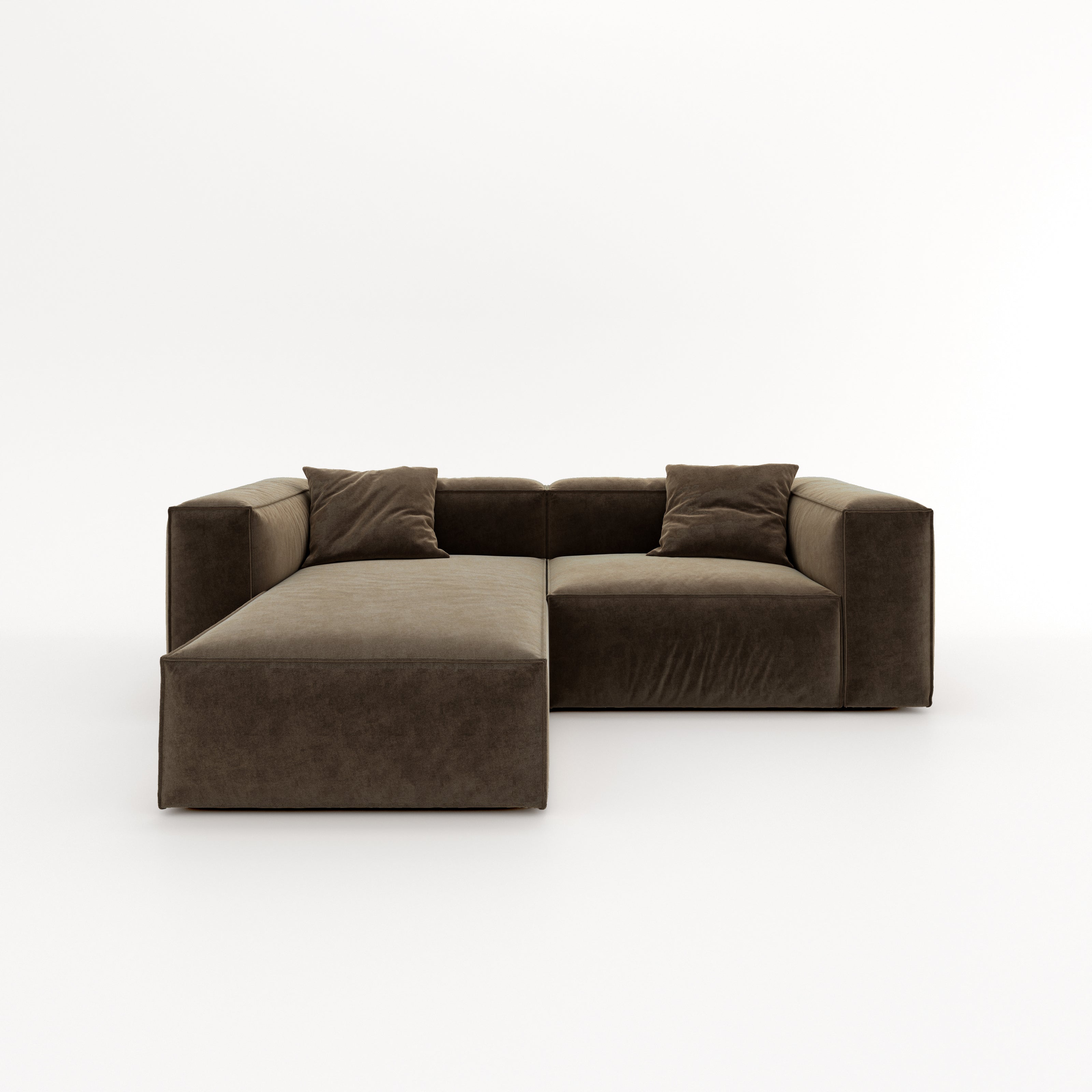 Eleanor Modular Sofa – Velvet Collection – Mocha
