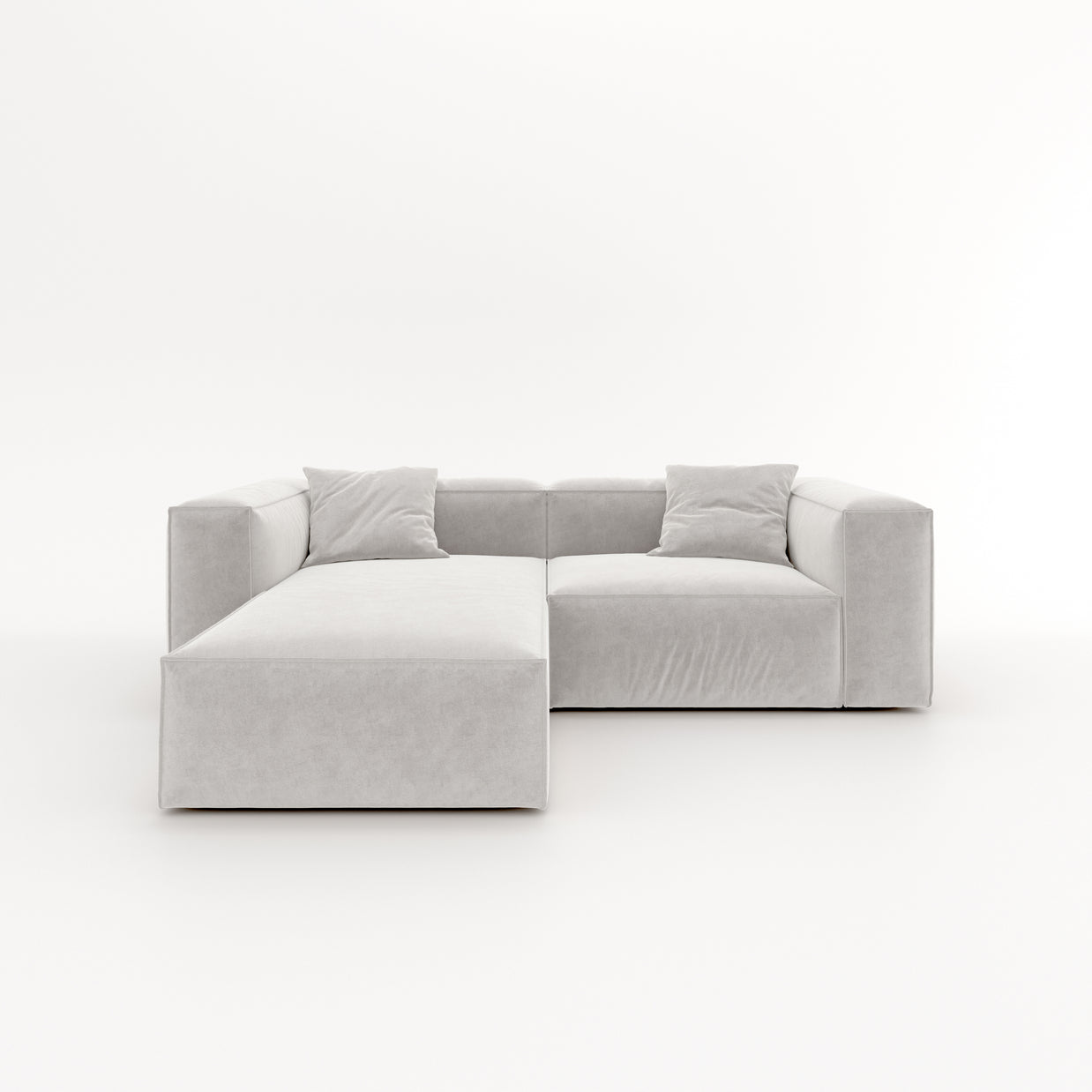 Eleanor Modular Sofa – Velvet Collection – Pearl