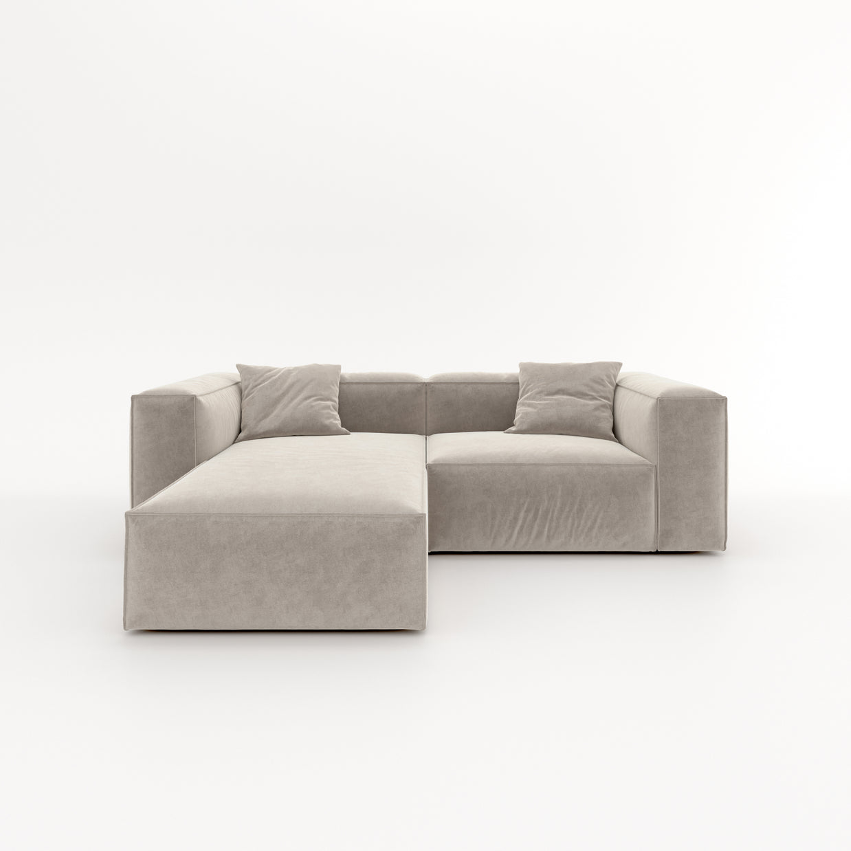 Eleanor Modular Sofa – Velvet Collection – Alabaster