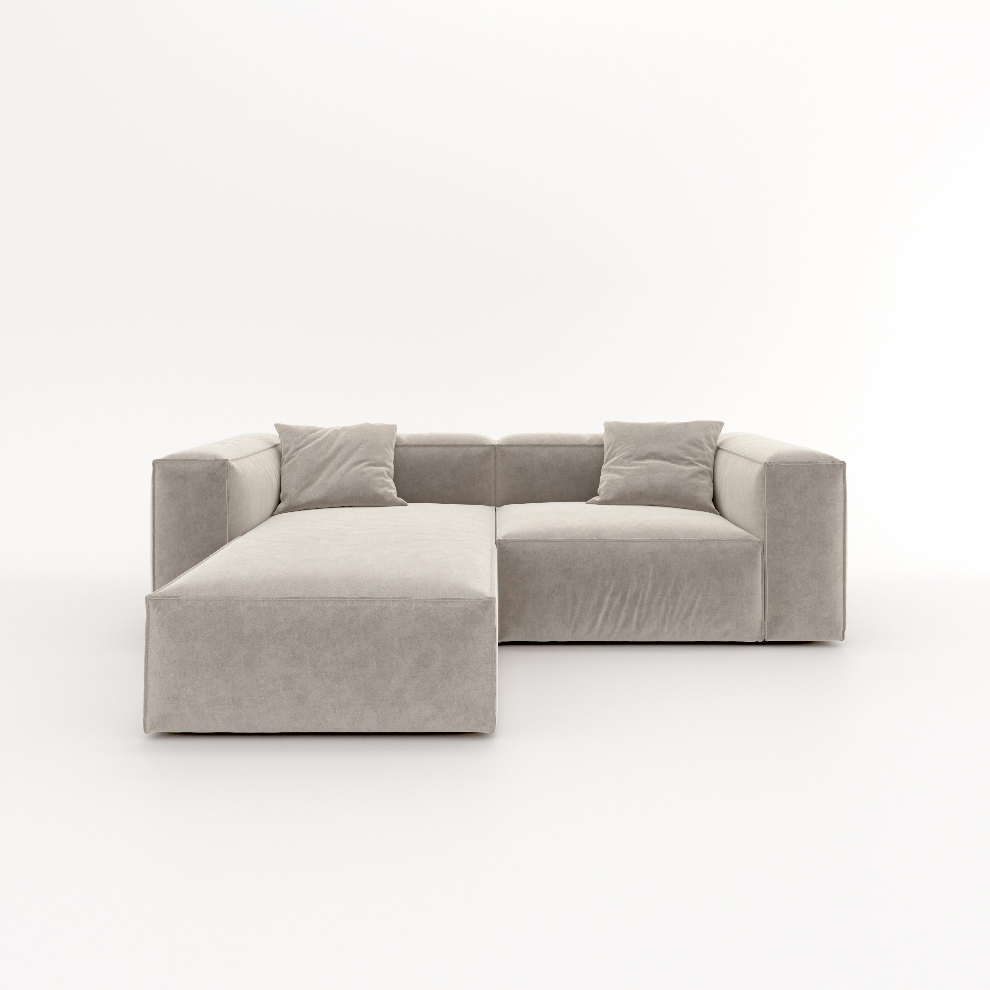 Eleanor Modular Sofa – Velvet Collection – Alabaster