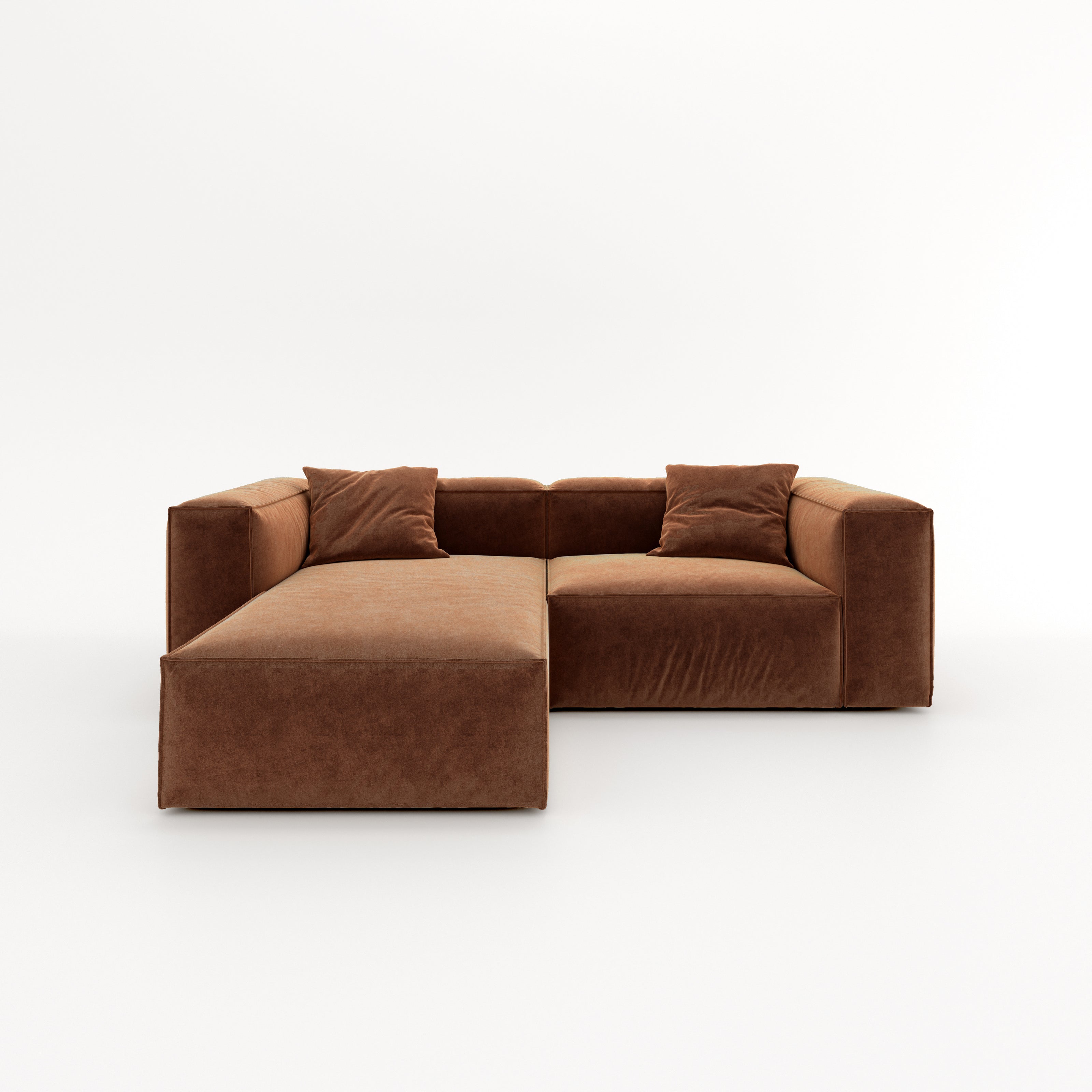 Eleanor Modular Sofa – Velvet Collection – Copper