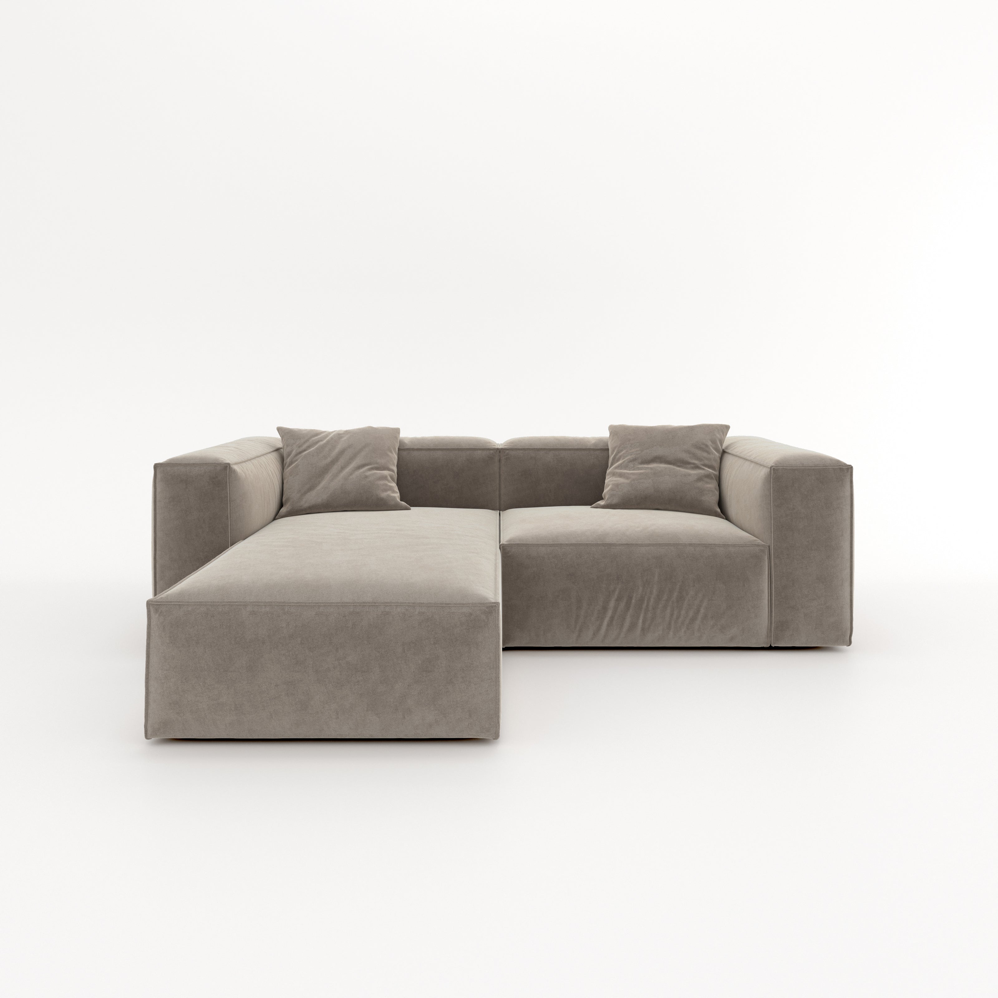 Eleanor Modular Sofa – Velvet Collection – Champagne