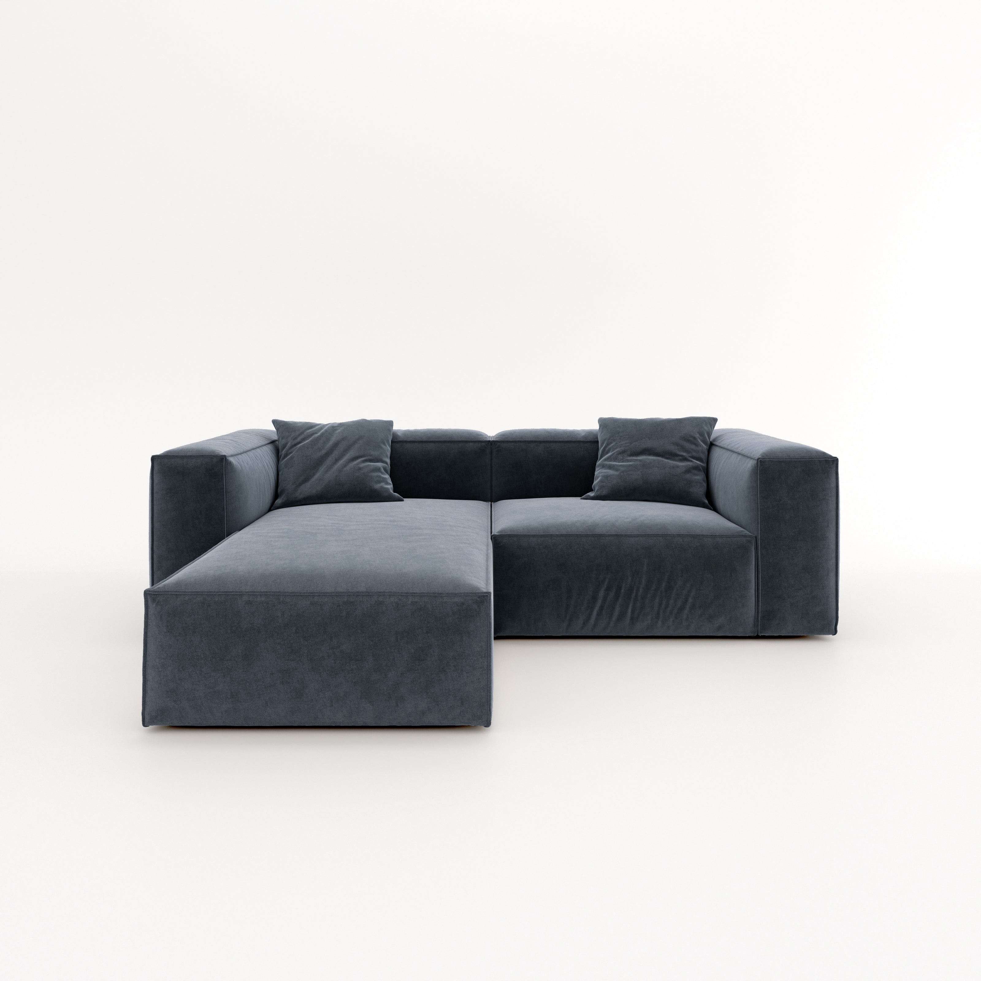 Eleanor Modular Sofa – Velvet Collection – Oxford Blue