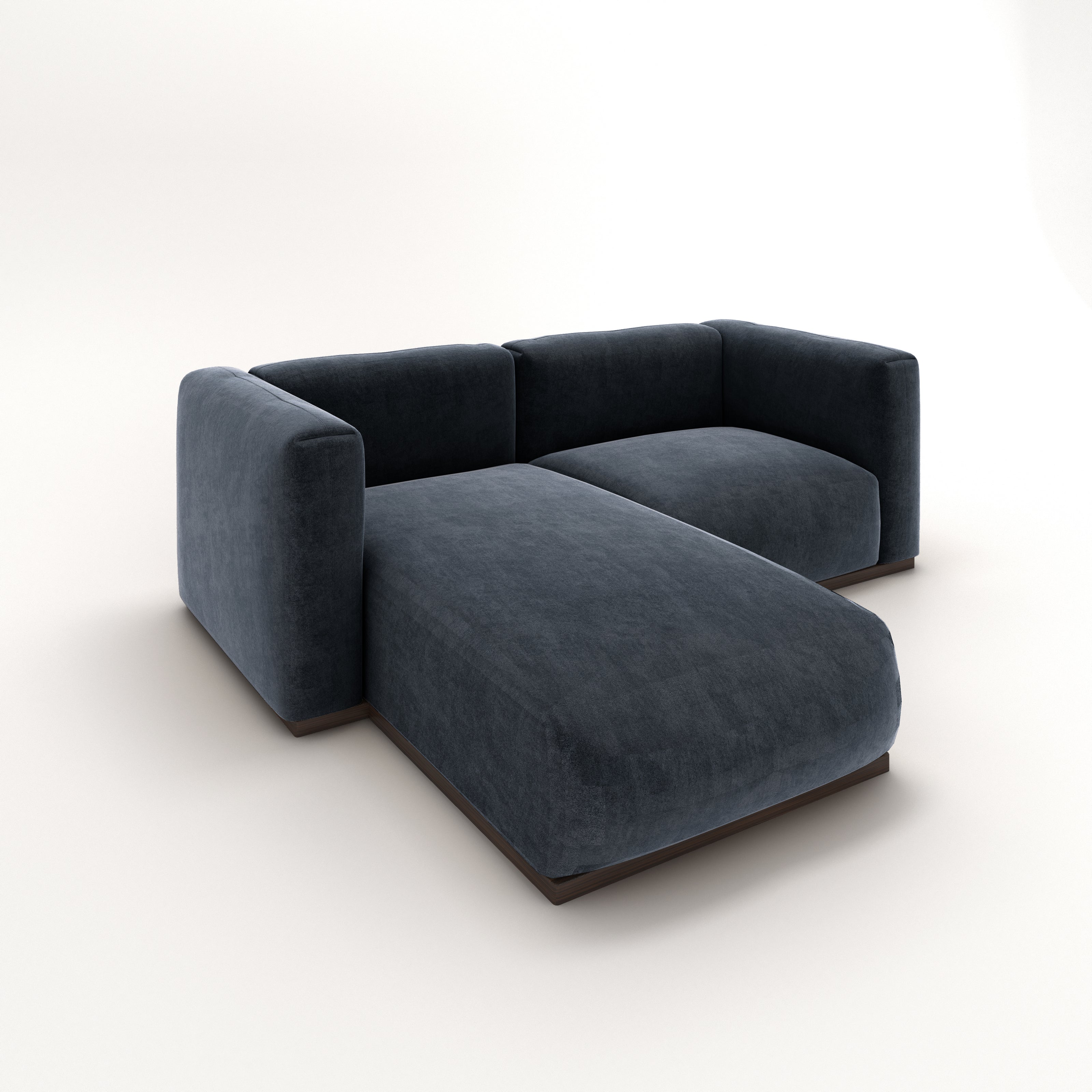Charlotte Modular Sofa – Velvet Collection – Oxford Blue