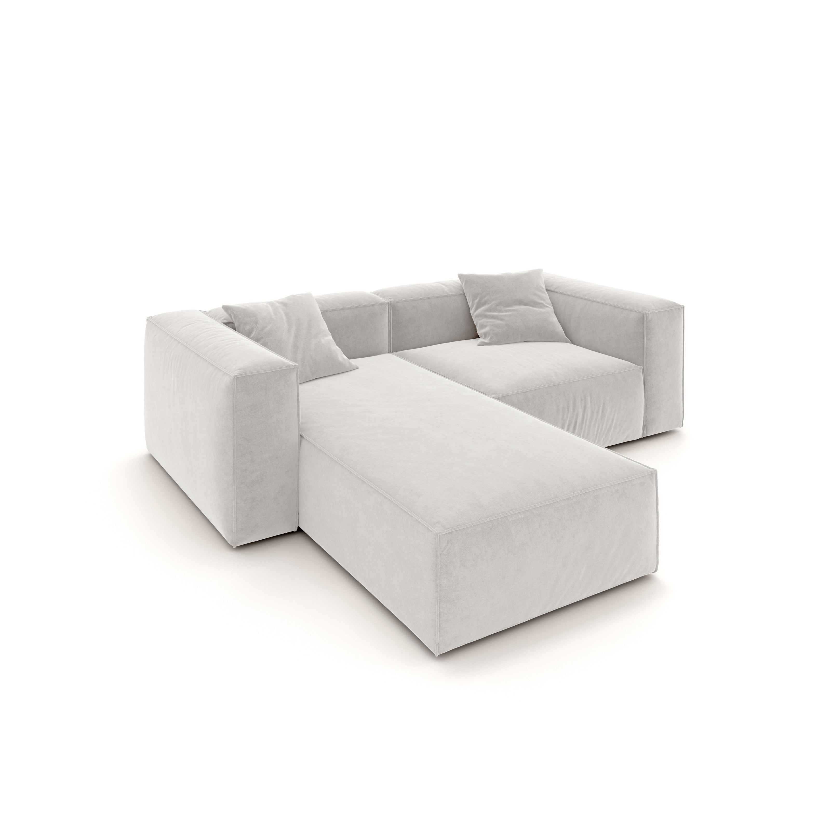 Eleanor Modular Sofa – Velvet Collection – Pearl
