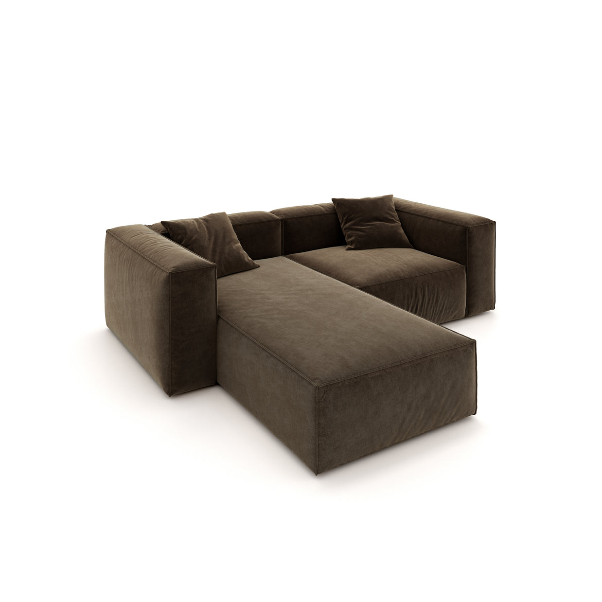 Eleanor Modular Sofa – Velvet Collection – Mocha