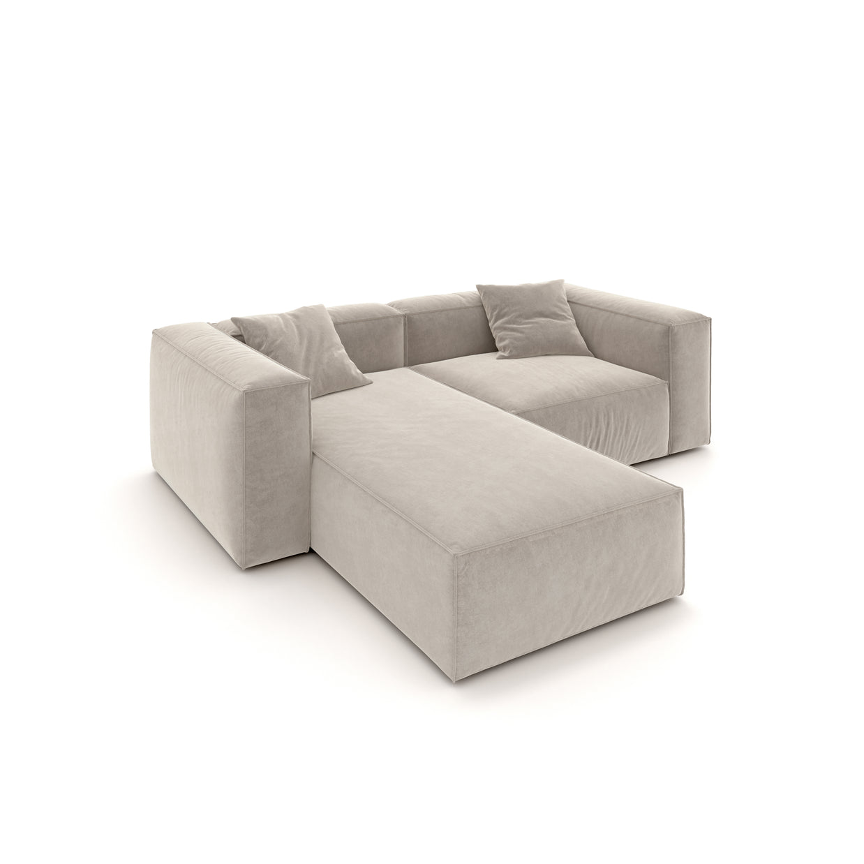 Eleanor Modular Sofa – Velvet Collection – Alabaster