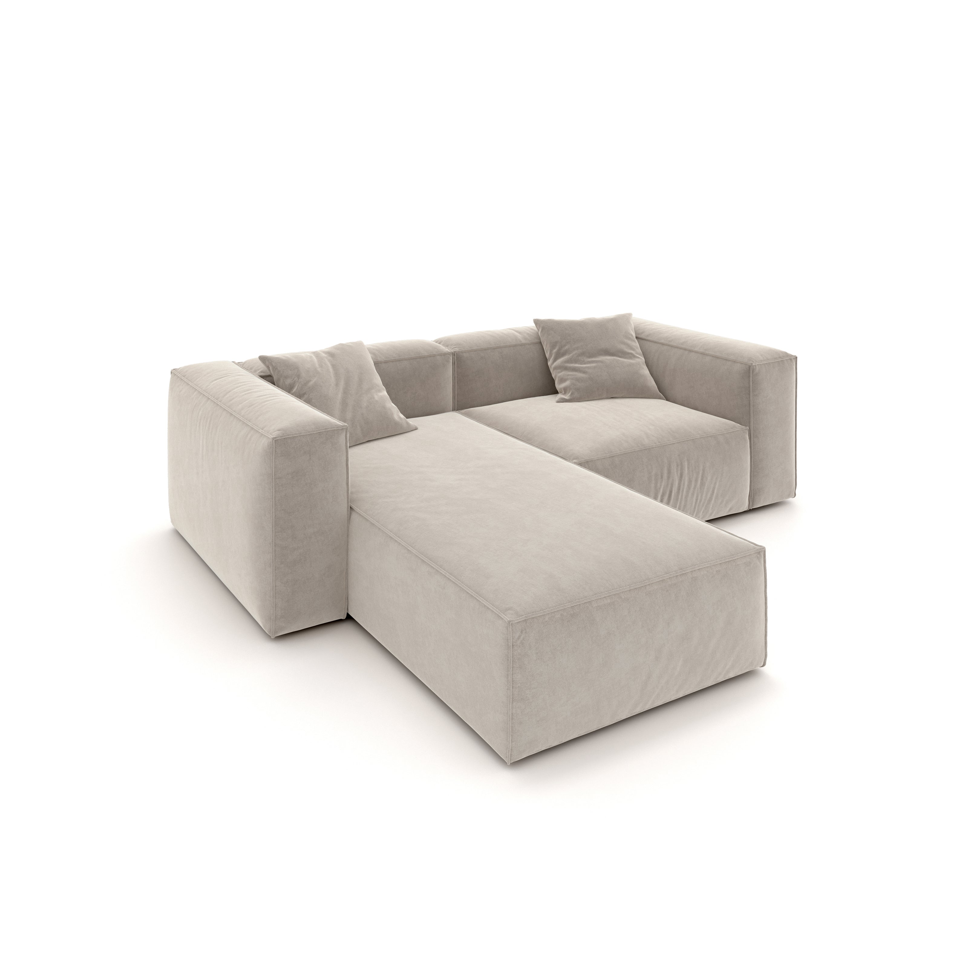 Eleanor Modular Sofa – Velvet Collection – Alabaster