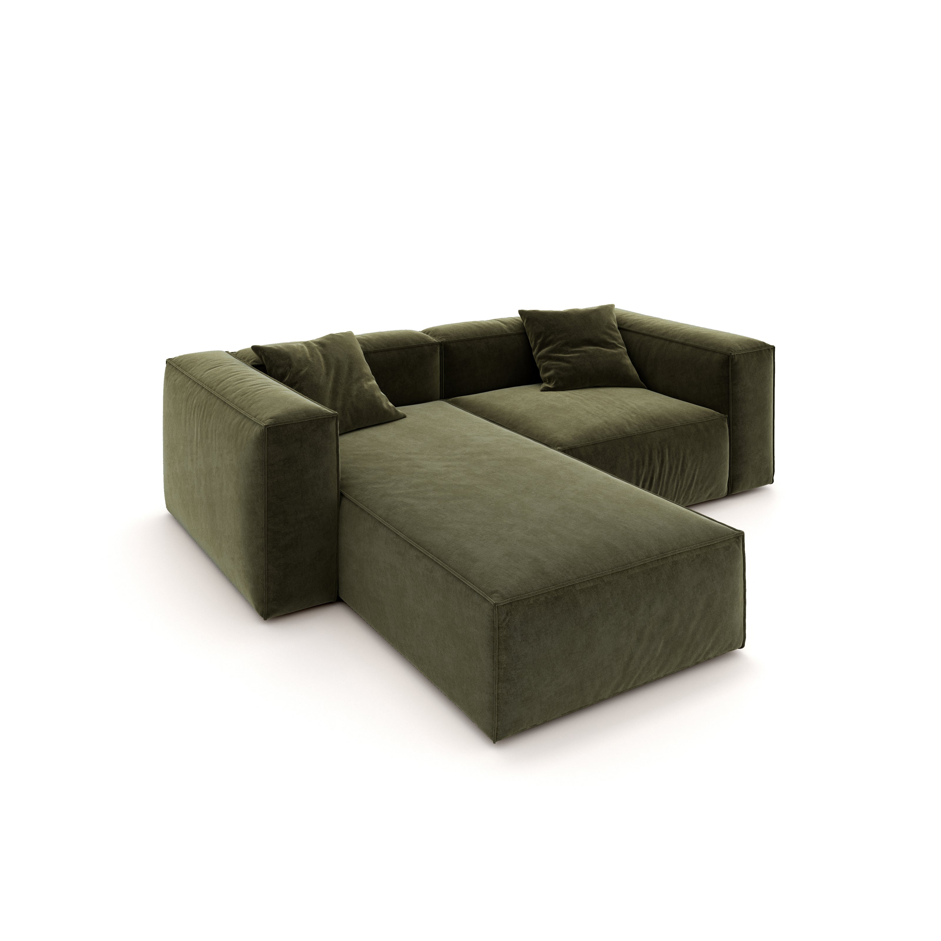 Eleanor Modular Sofa – Velvet Collection – Olive