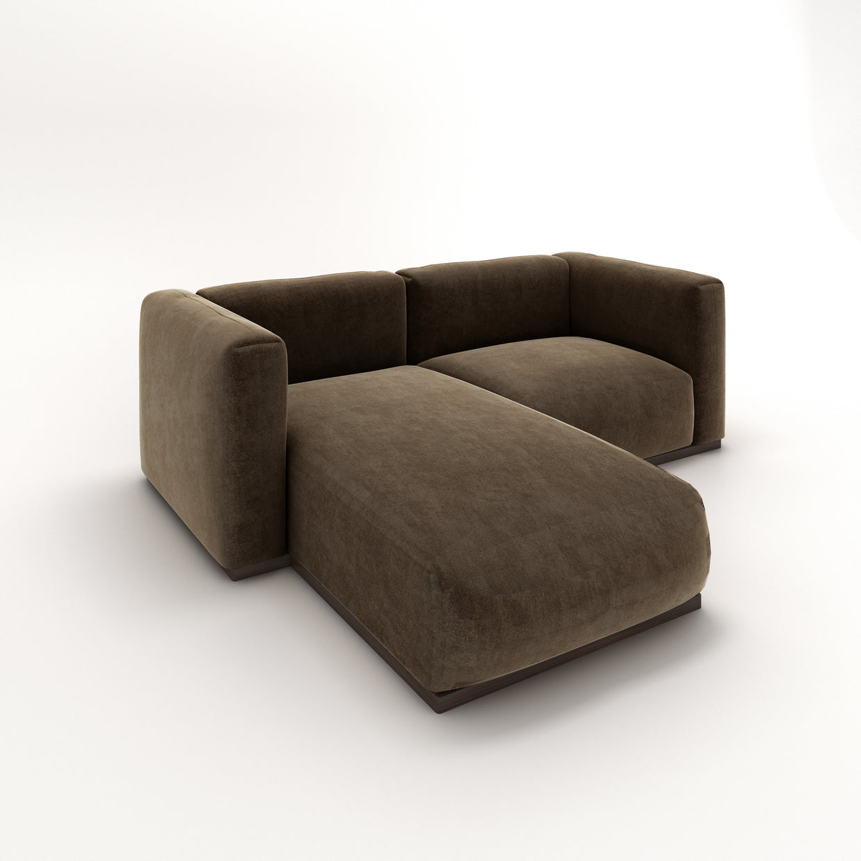 Charlotte Modular Sofa – Velvet Collection – Mocha