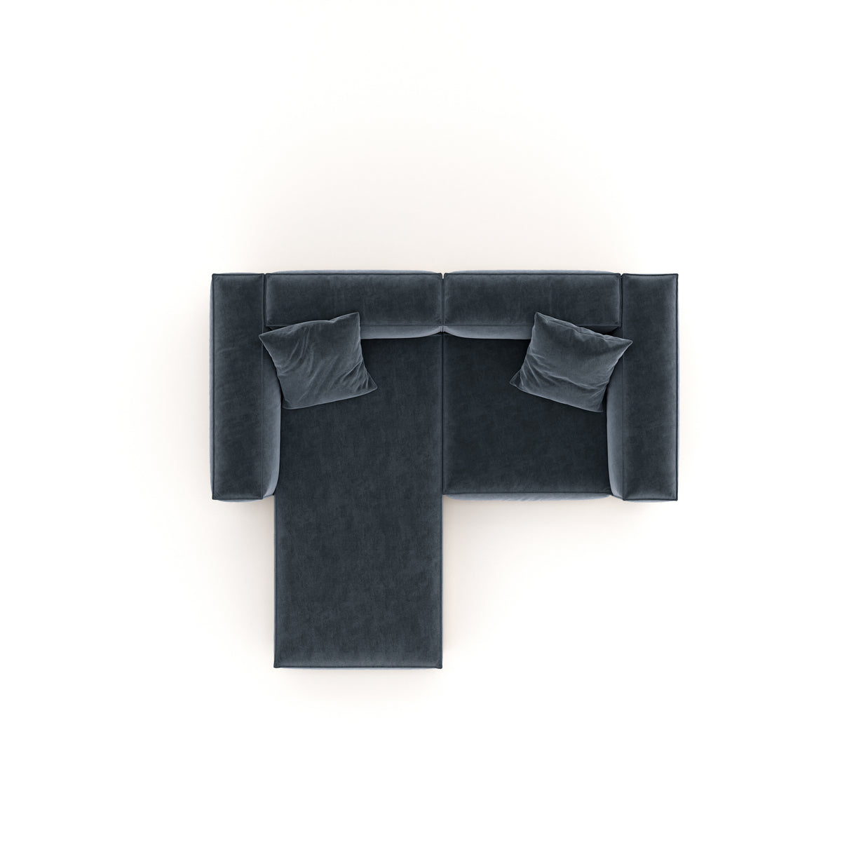 Eleanor Modular Sofa – Velvet Collection – Oxford Blue