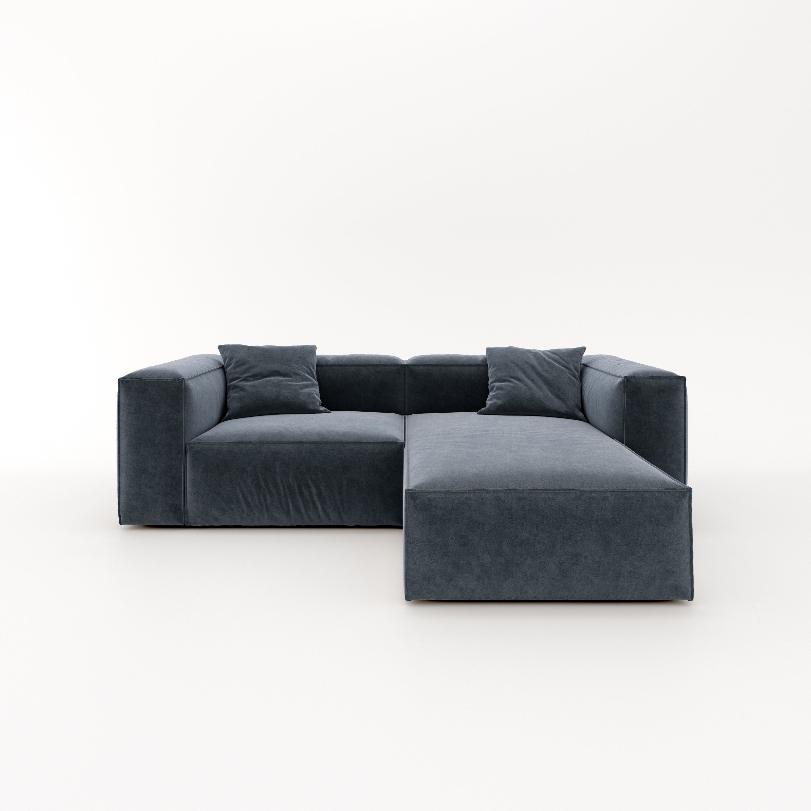 Eleanor Modular Sofa – Velvet Collection – Oxford Blue