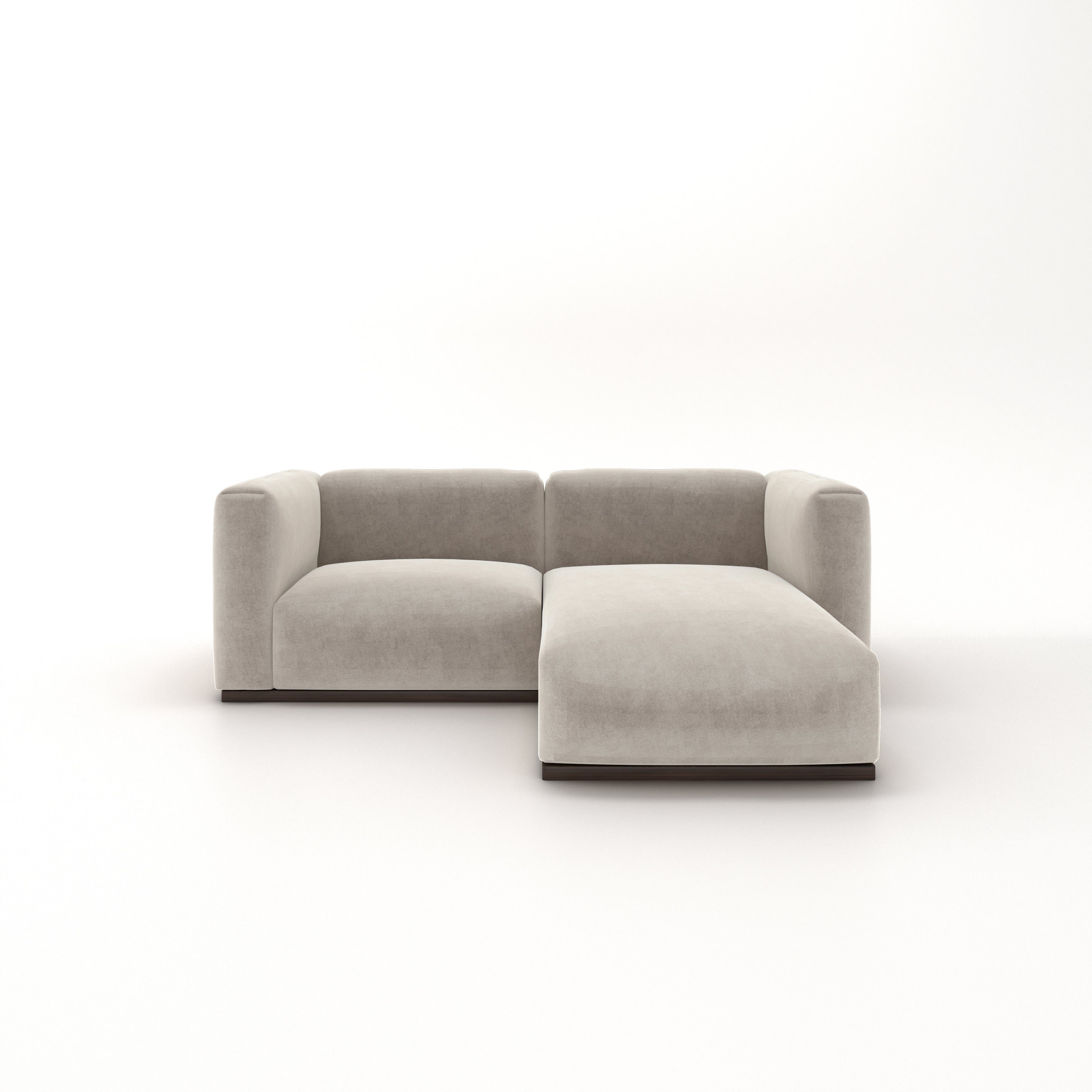 Charlotte Modular Sofa – Velvet Collection – Alabaster