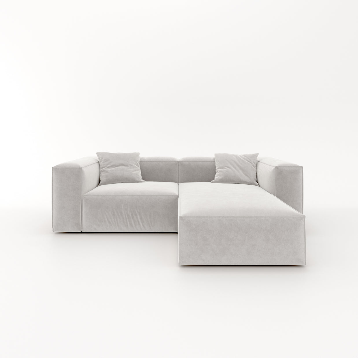 Eleanor Modular Sofa – Velvet Collection – Pearl