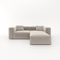 Eleanor Modular Sofa – Velvet Collection – Alabaster