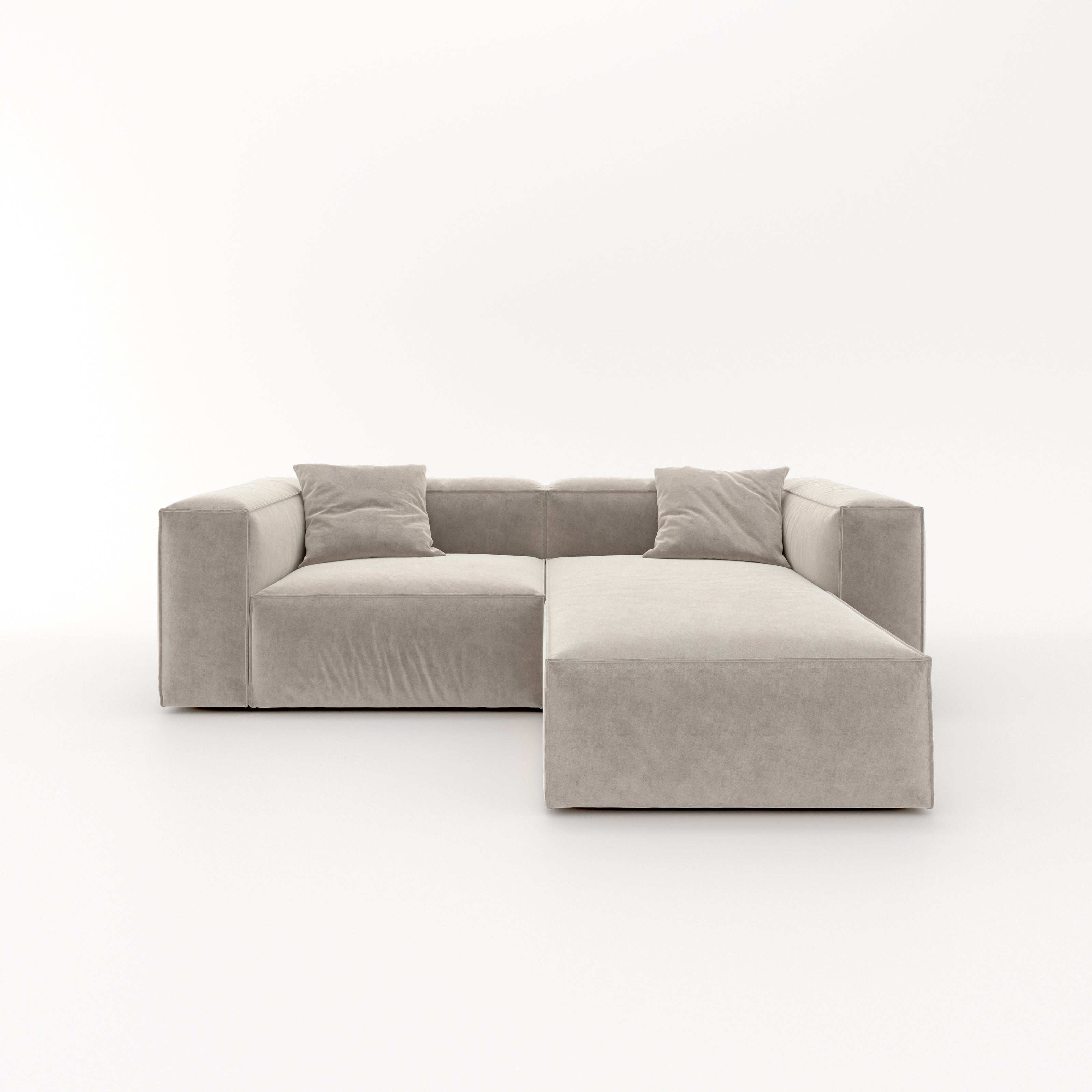Eleanor Modular Sofa – Velvet Collection – Alabaster