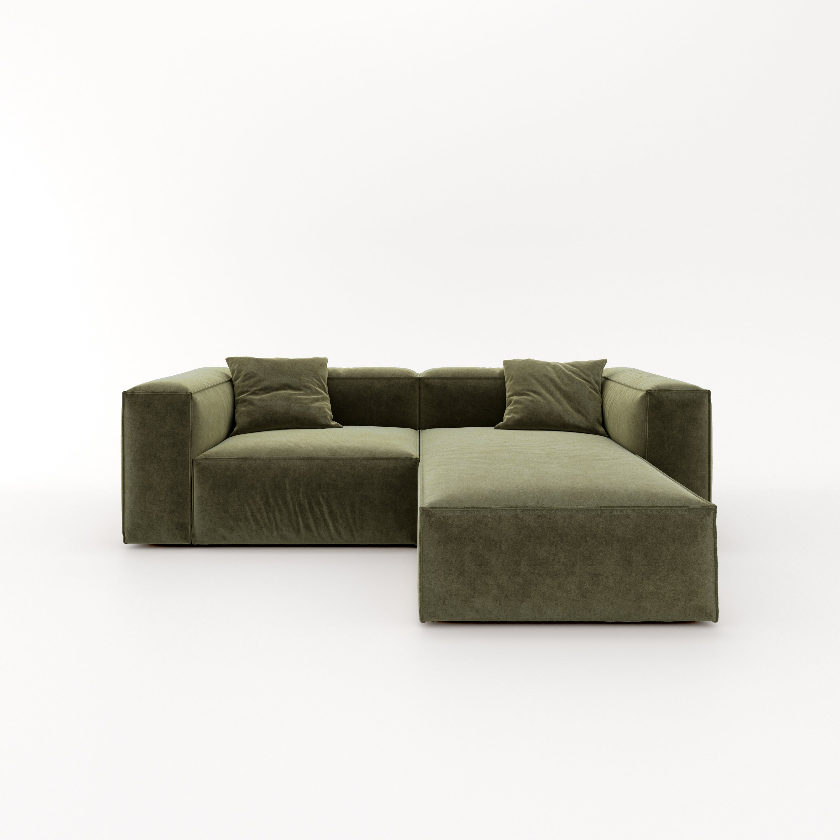 Eleanor Modular Sofa – Velvet Collection – Olive
