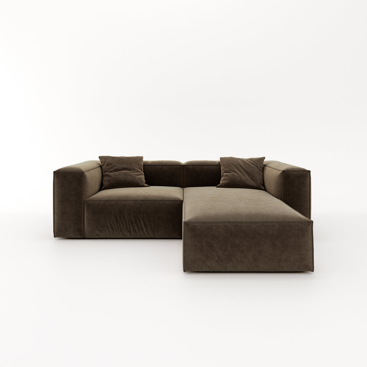 Eleanor Modular Sofa – Velvet Collection – Mocha