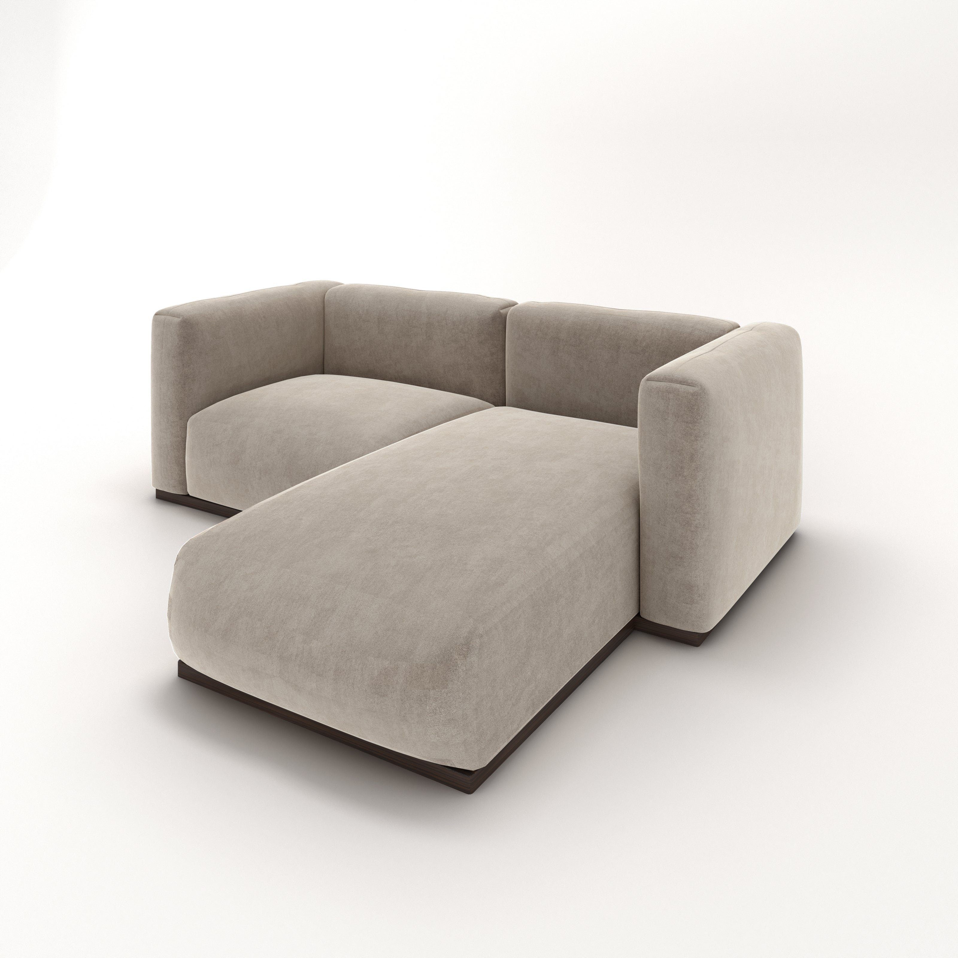 Charlotte Modular Sofa – Velvet Collection – Alabaster