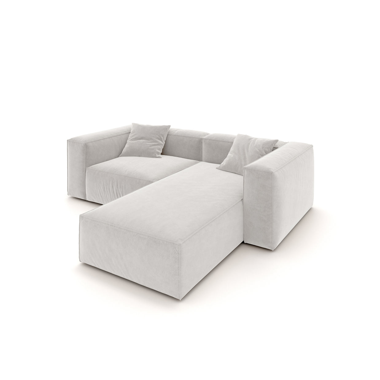 Eleanor Modular Sofa – Velvet Collection – Pearl