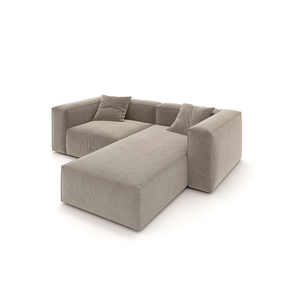 Eleanor Modular Sofa – Velvet Collection – Champagne