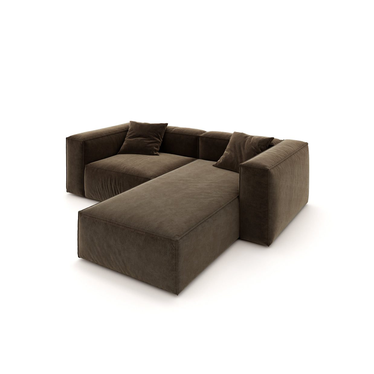 Eleanor Modular Sofa – Velvet Collection – Mocha