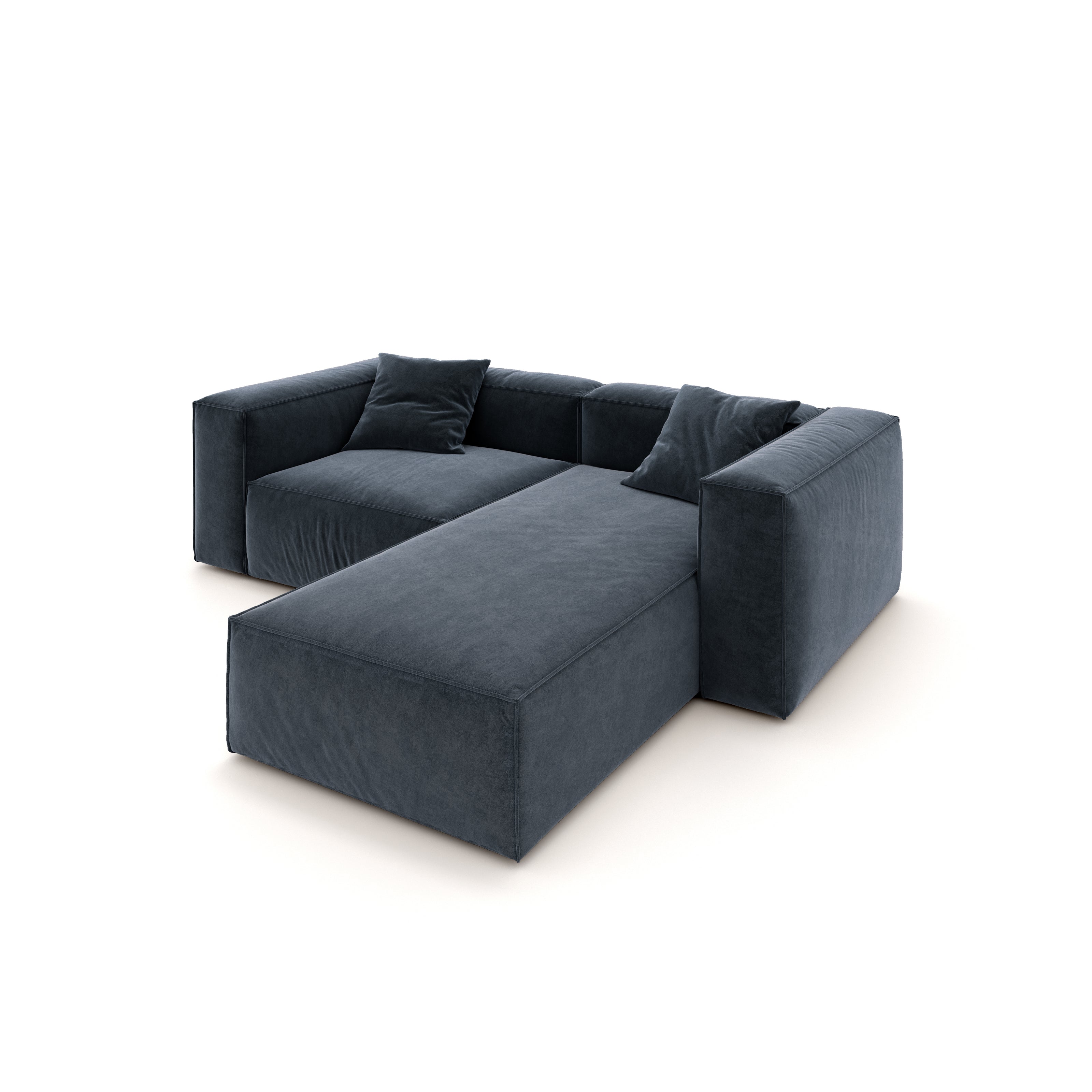 Eleanor Modular Sofa – Velvet Collection – Oxford Blue