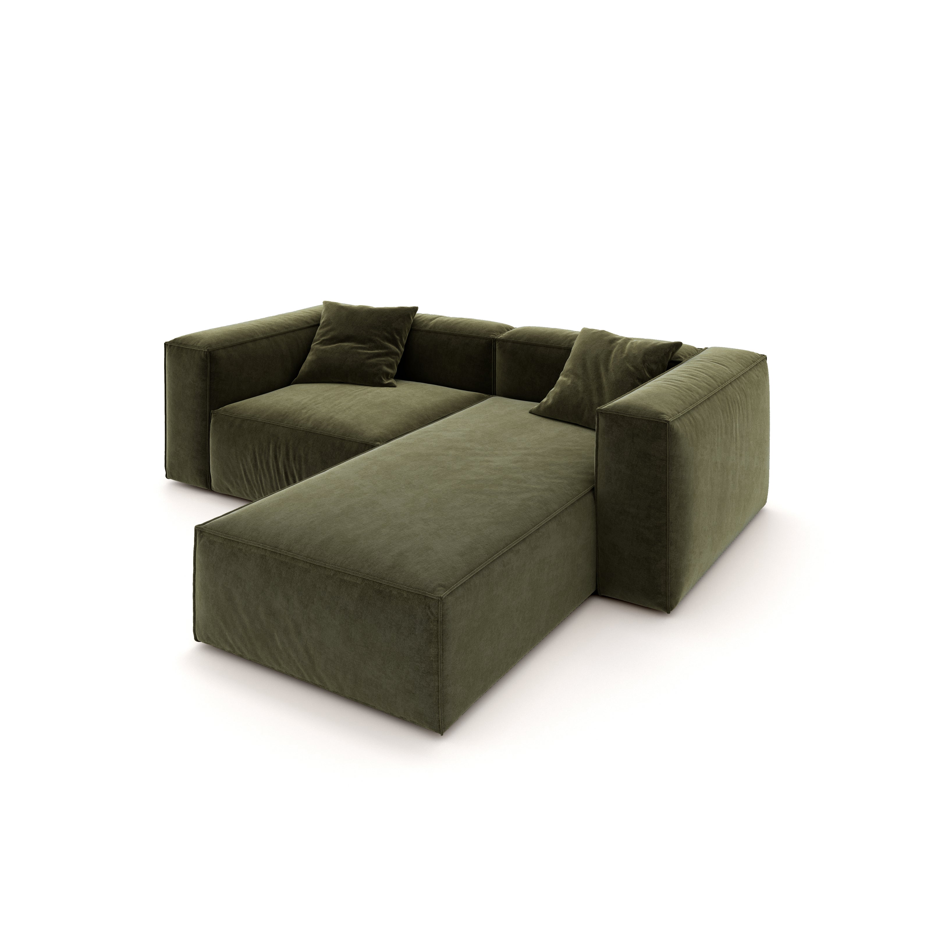 Eleanor Modular Sofa – Velvet Collection – Olive