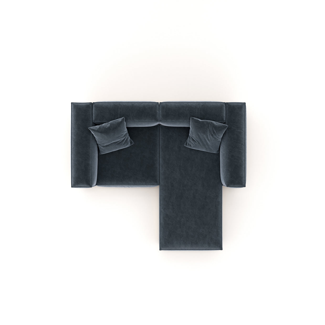 Eleanor Modular Sofa – Velvet Collection – Oxford Blue