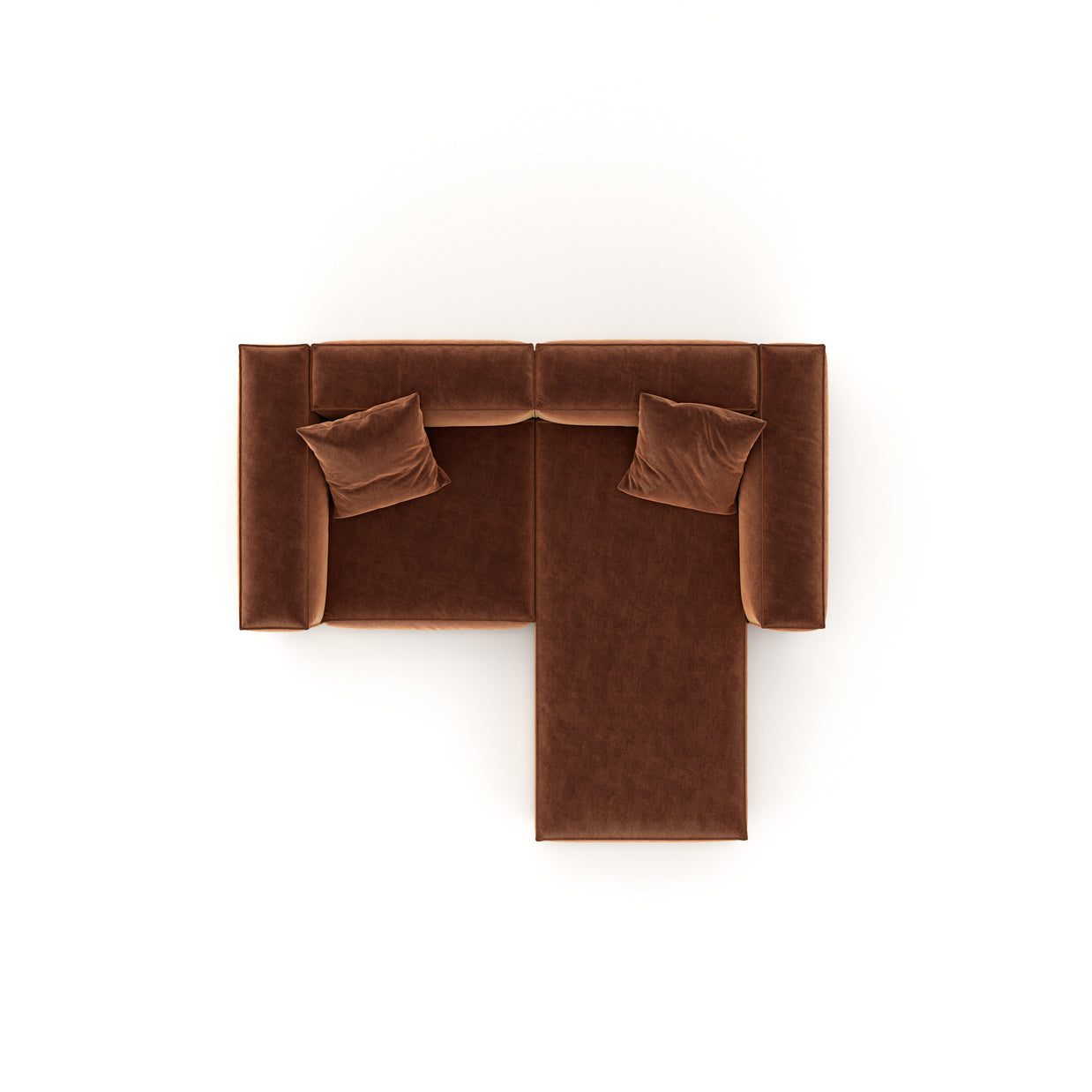 Eleanor Modular Sofa – Velvet Collection – Copper