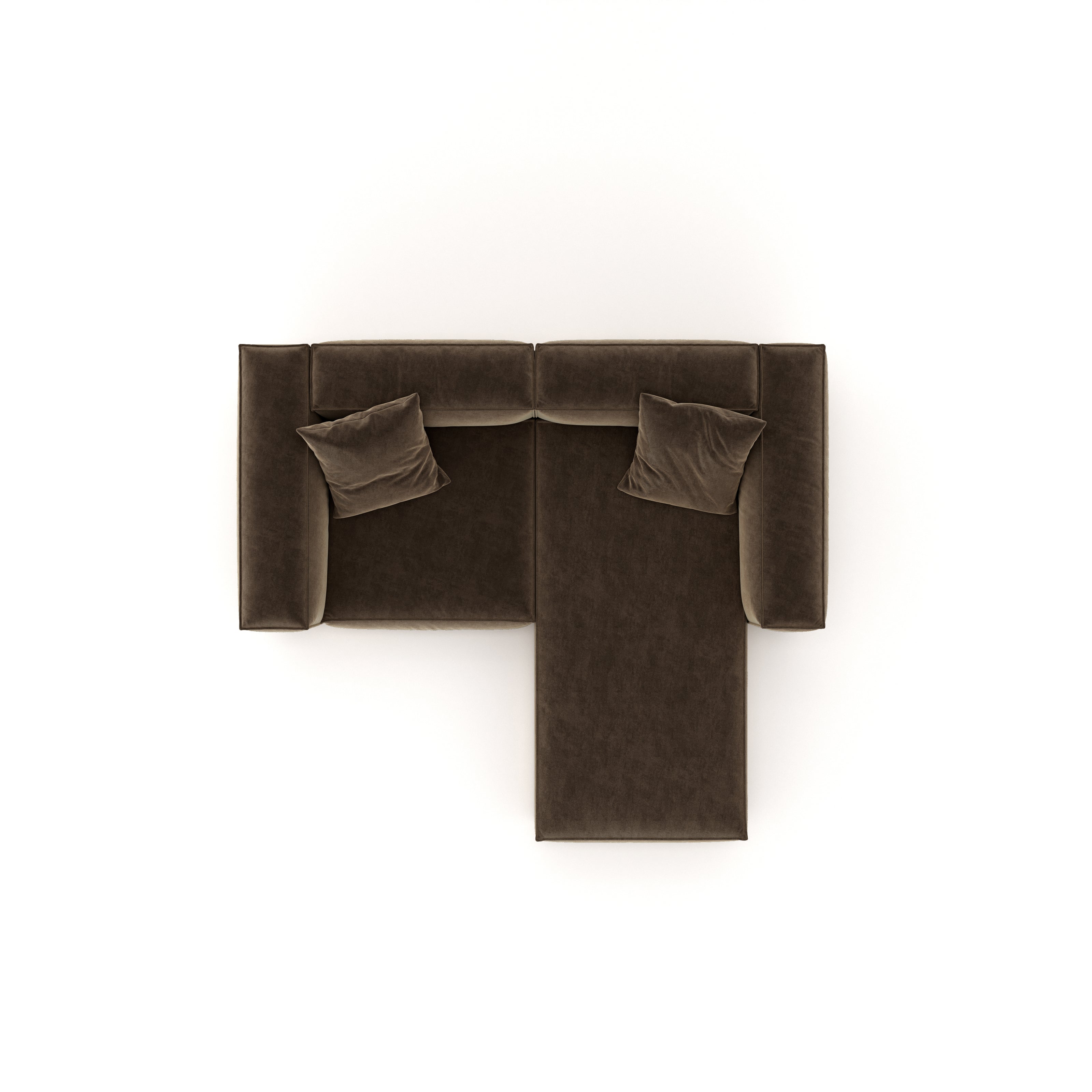 Eleanor Modular Sofa – Velvet Collection – Mocha