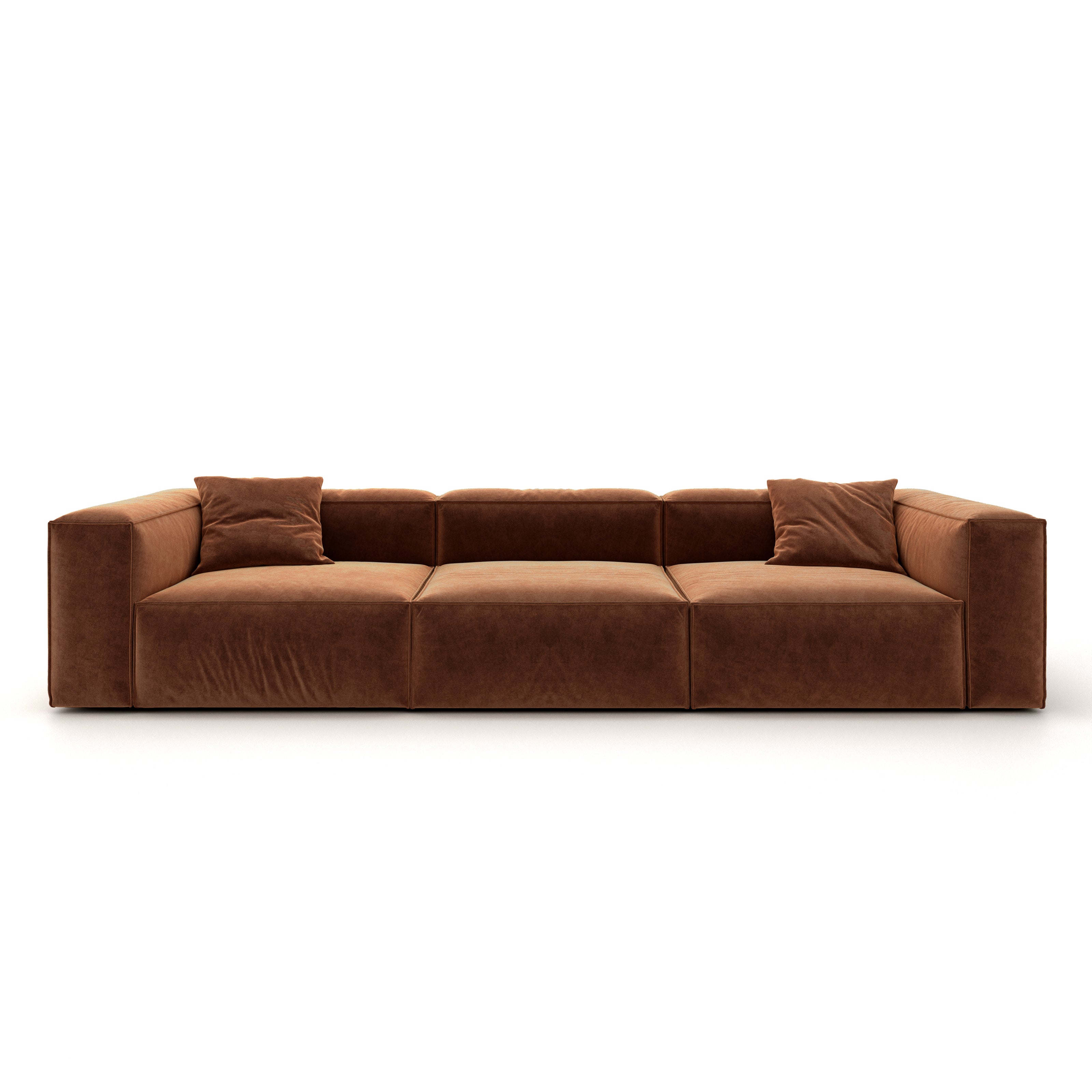 Eleanor Modular Sofa – Velvet Collection – Copper