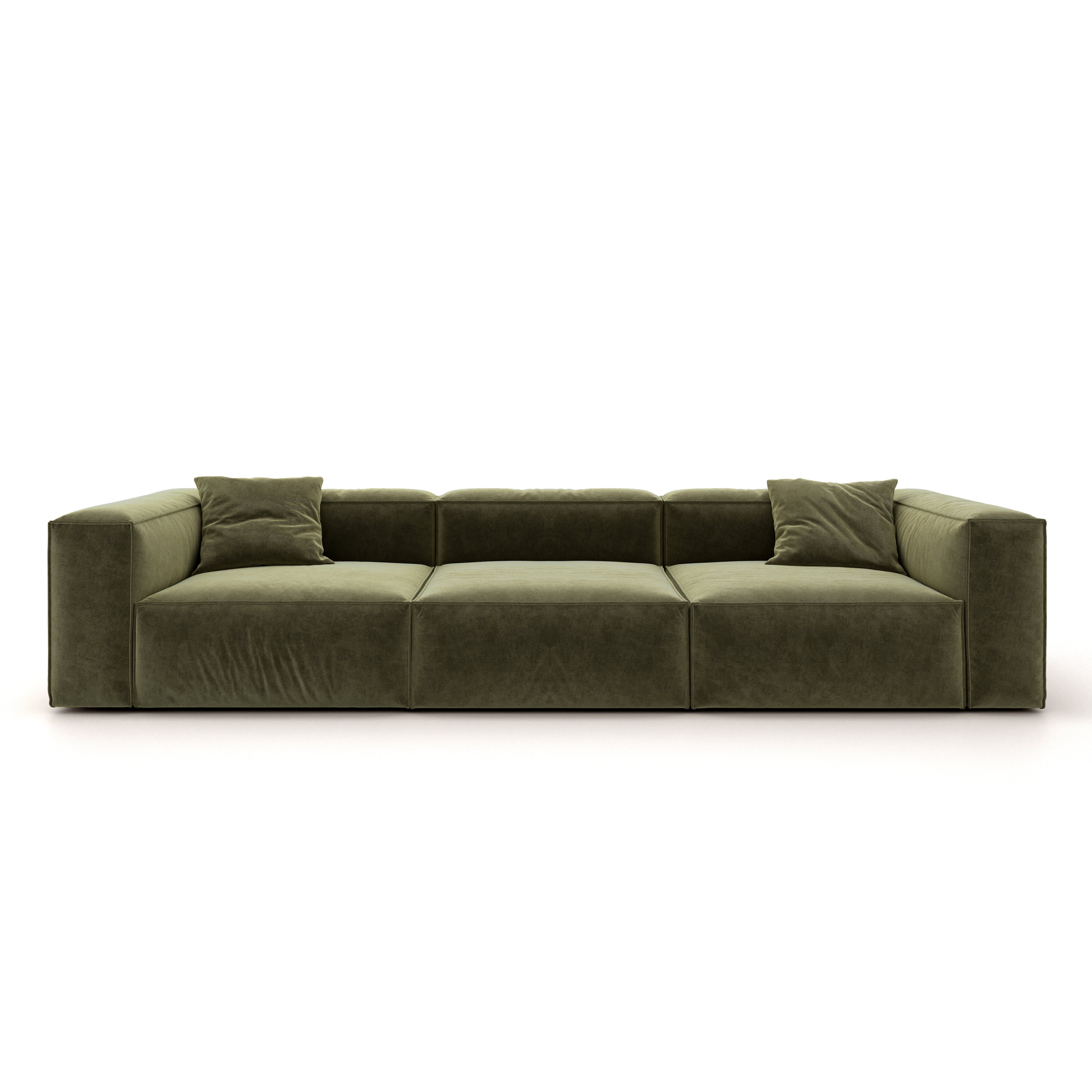 Eleanor Modular Sofa – Velvet Collection – Olive