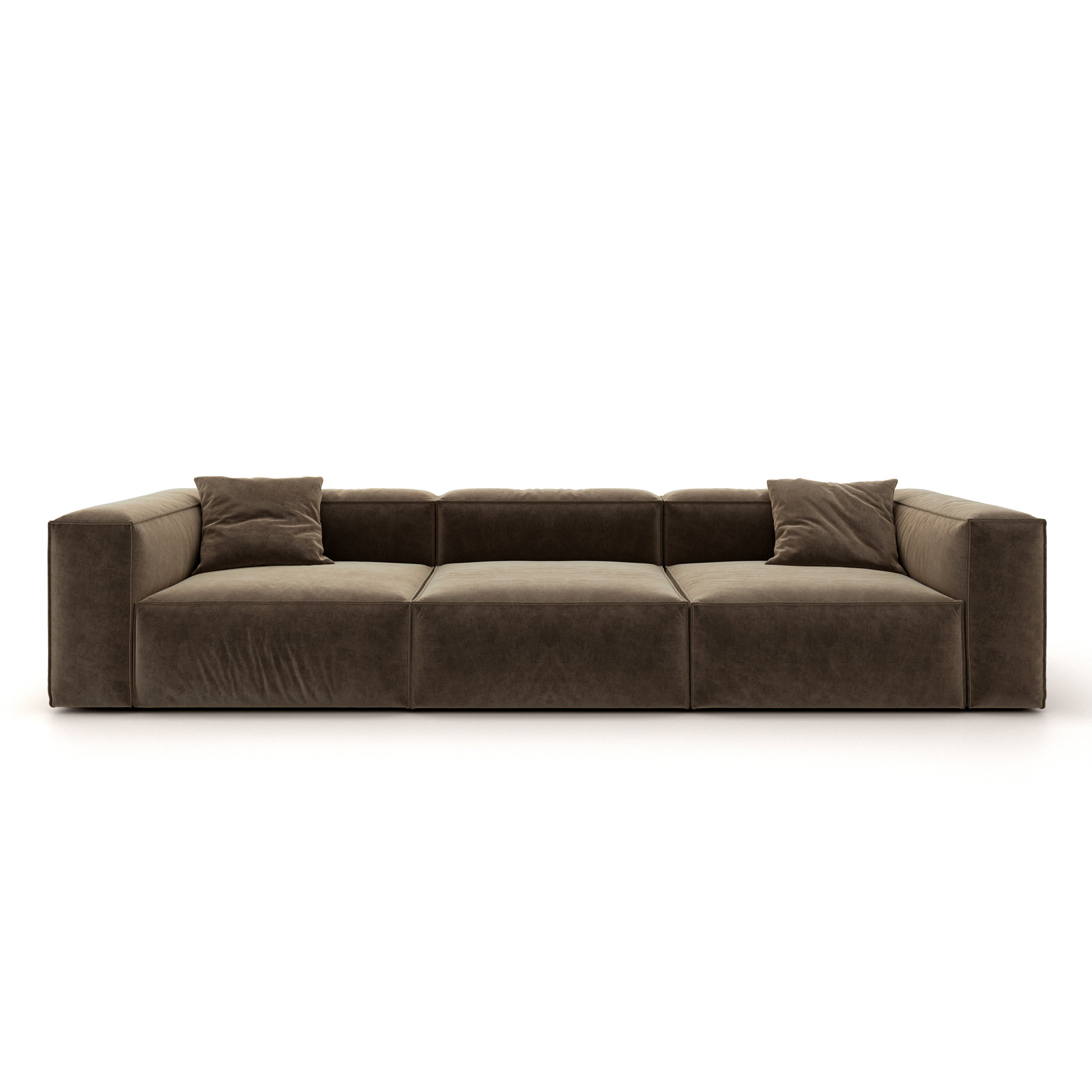 Eleanor Modular Sofa – Velvet Collection – Mocha