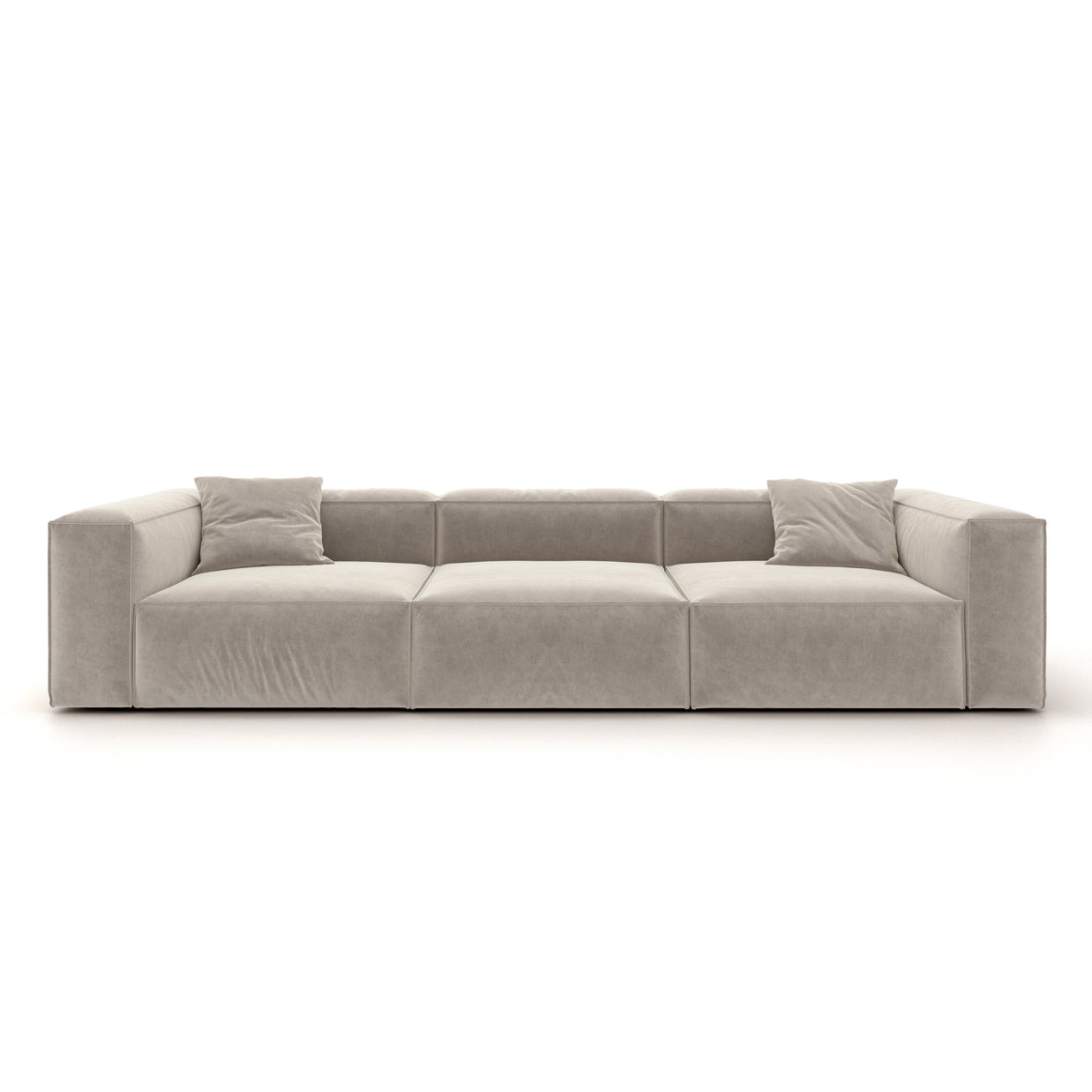 Eleanor Modular Sofa – Velvet Collection – Alabaster