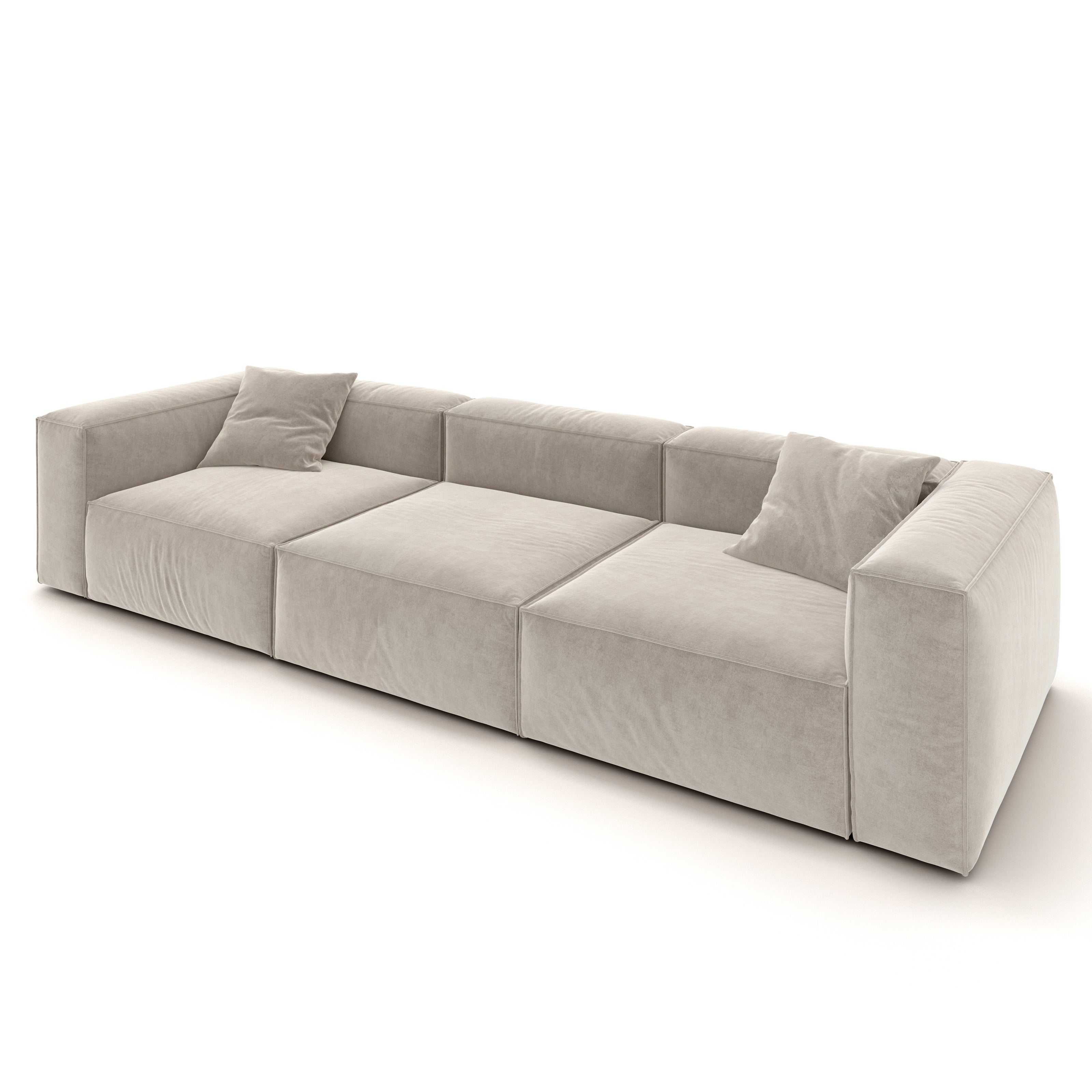 Eleanor Modular Sofa – Velvet Collection – Alabaster