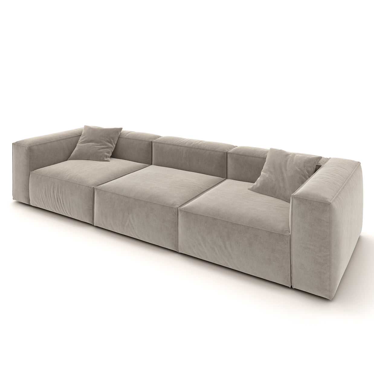 Eleanor Modular Sofa – Velvet Collection – Champagne