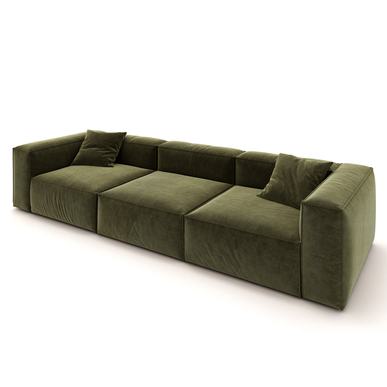 Eleanor Modular Sofa – Velvet Collection – Olive