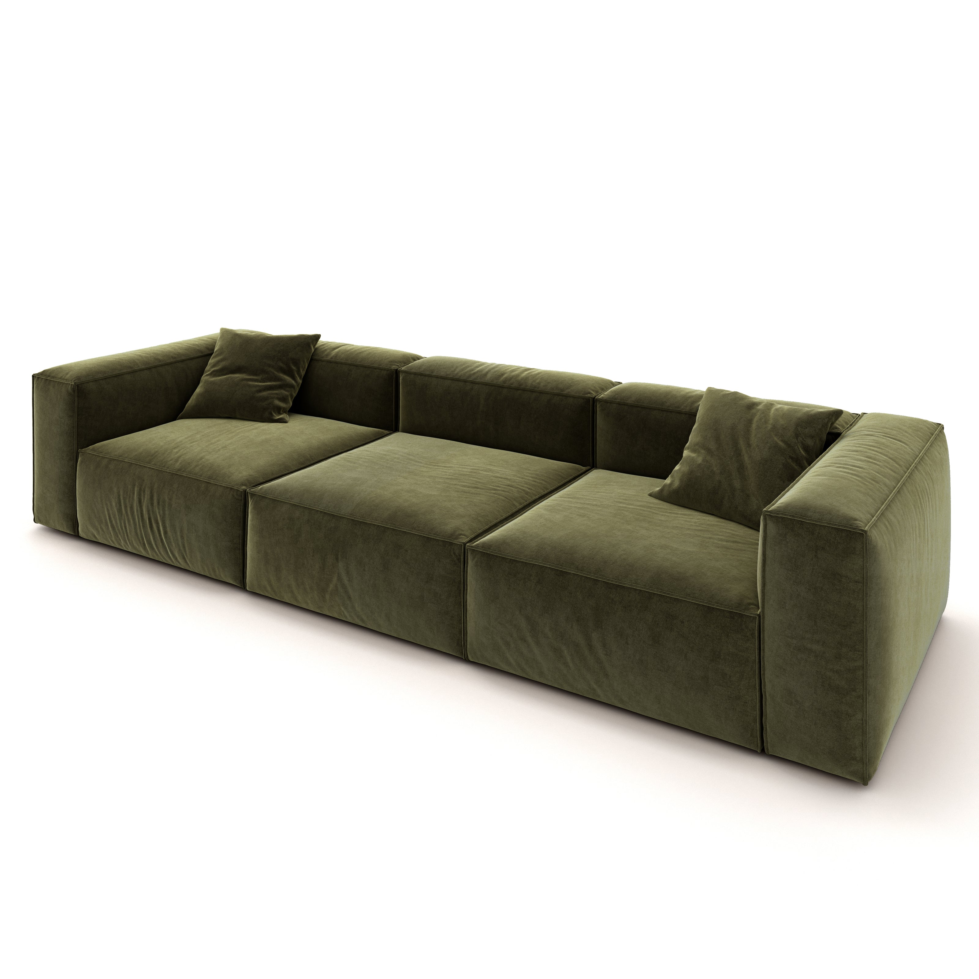 Eleanor Modular Sofa – Velvet Collection – Olive